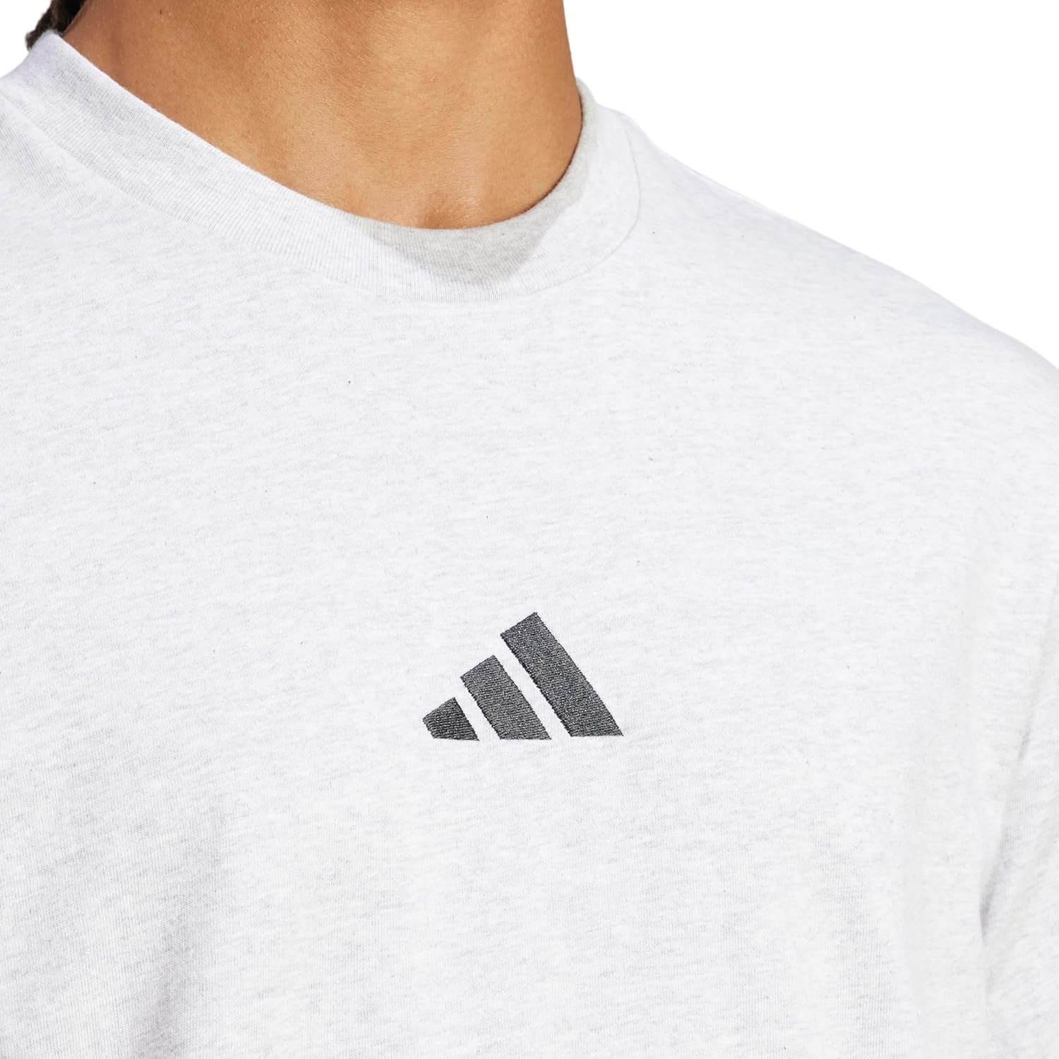 image:imageadidas Originals Mens Essentials Small Logo Single Jersey TShirtLight Grey HeatherBlack