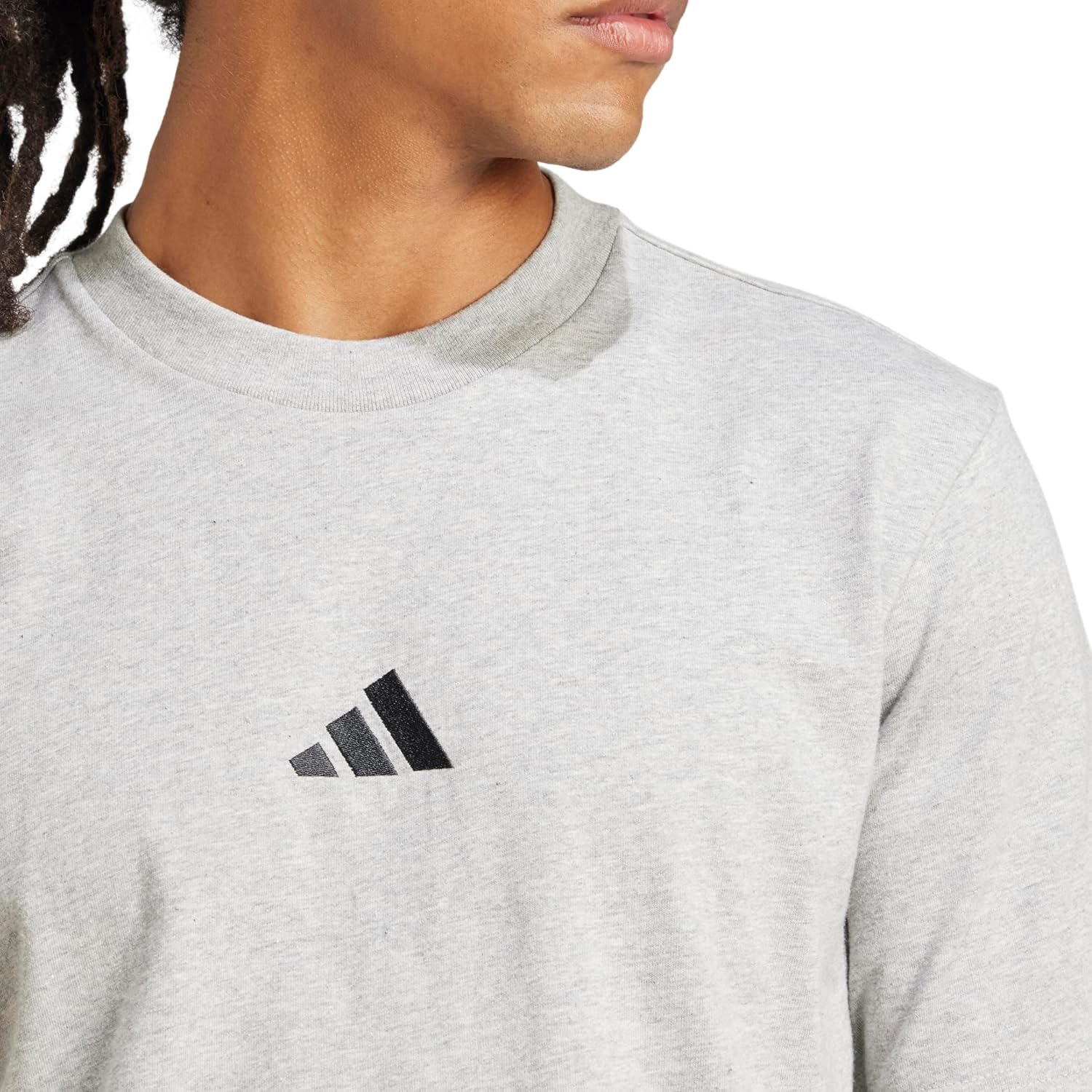 image:imageadidas Originals Mens Essentials Small Logo Single Jersey TShirtMedium Grey HeatherBlack