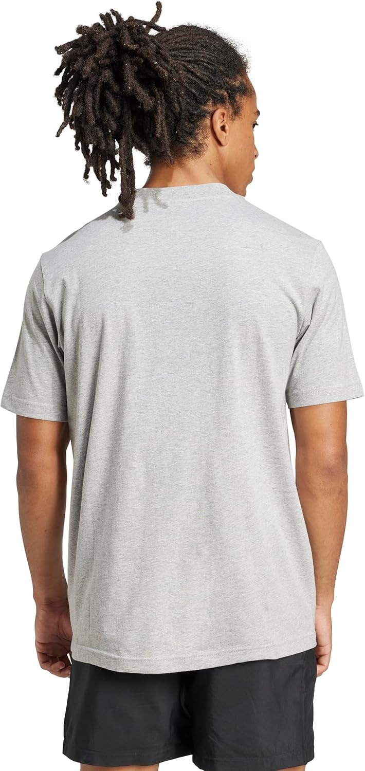 image:imageadidas Originals Mens Essentials Small Logo Single Jersey TShirtMedium Grey HeatherBlack