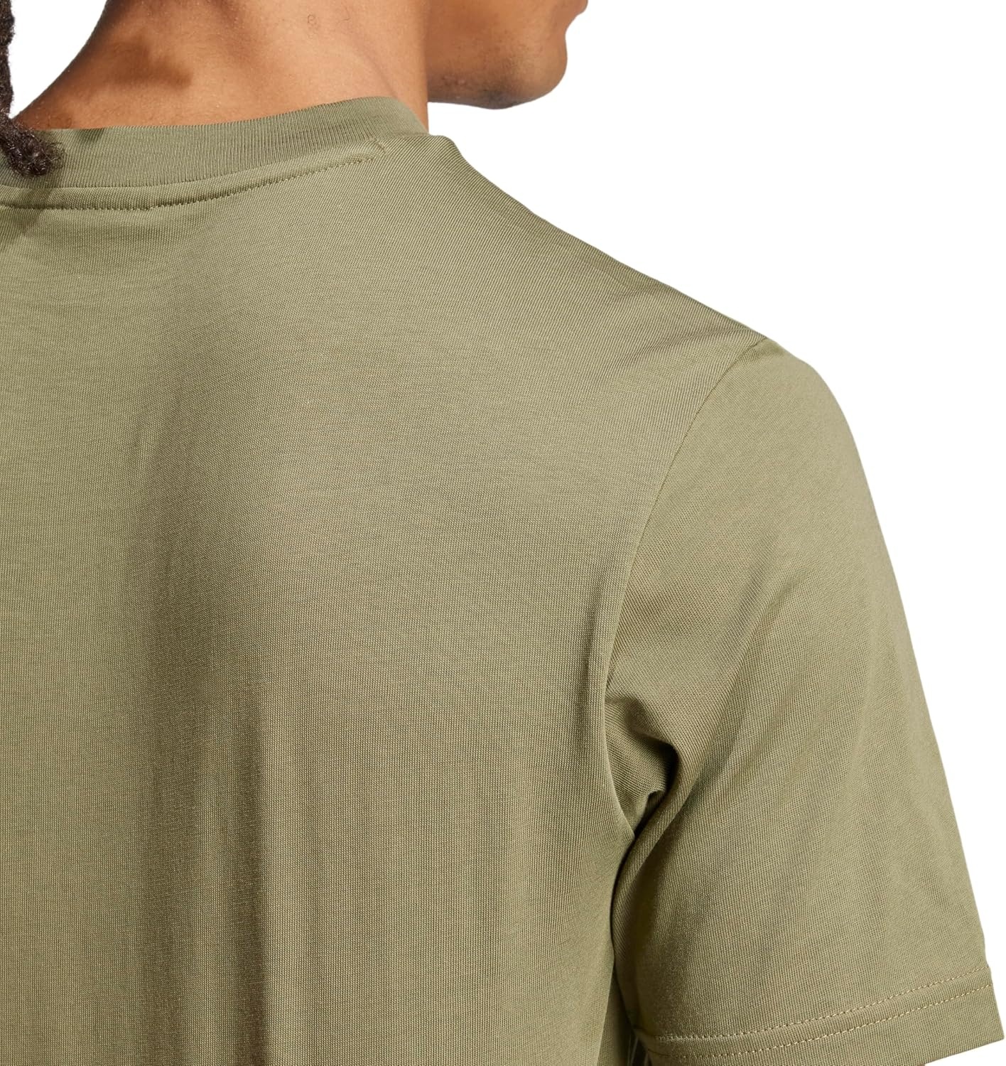 image:imageadidas Originals Mens Essentials Small Logo Single Jersey TShirtOlive StrataBlack
