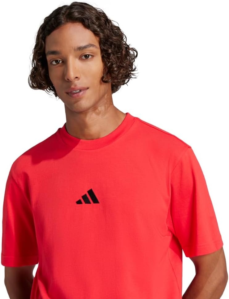 image:imageadidas Originals Mens Essentials Small Logo Single Jersey TShirtPure RubyBlack