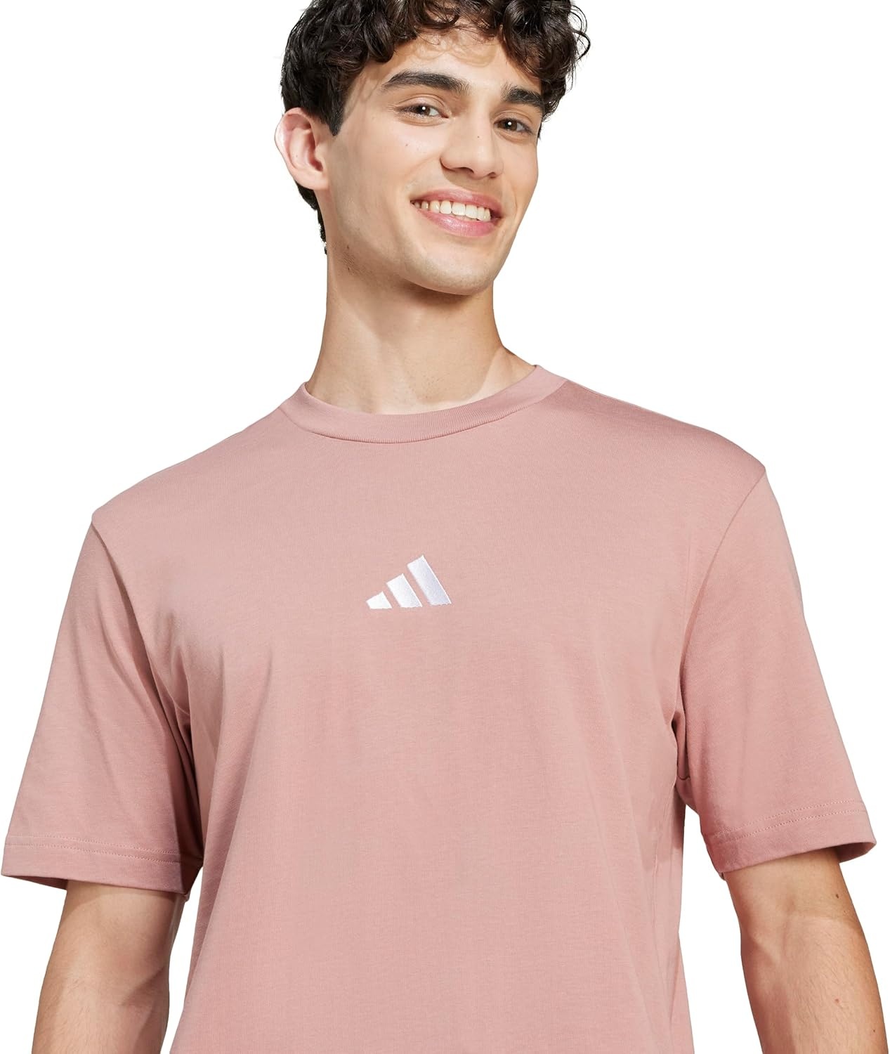 image:imageadidas Originals Mens Essentials Small Logo Single Jersey TShirtWarm ClayWhite