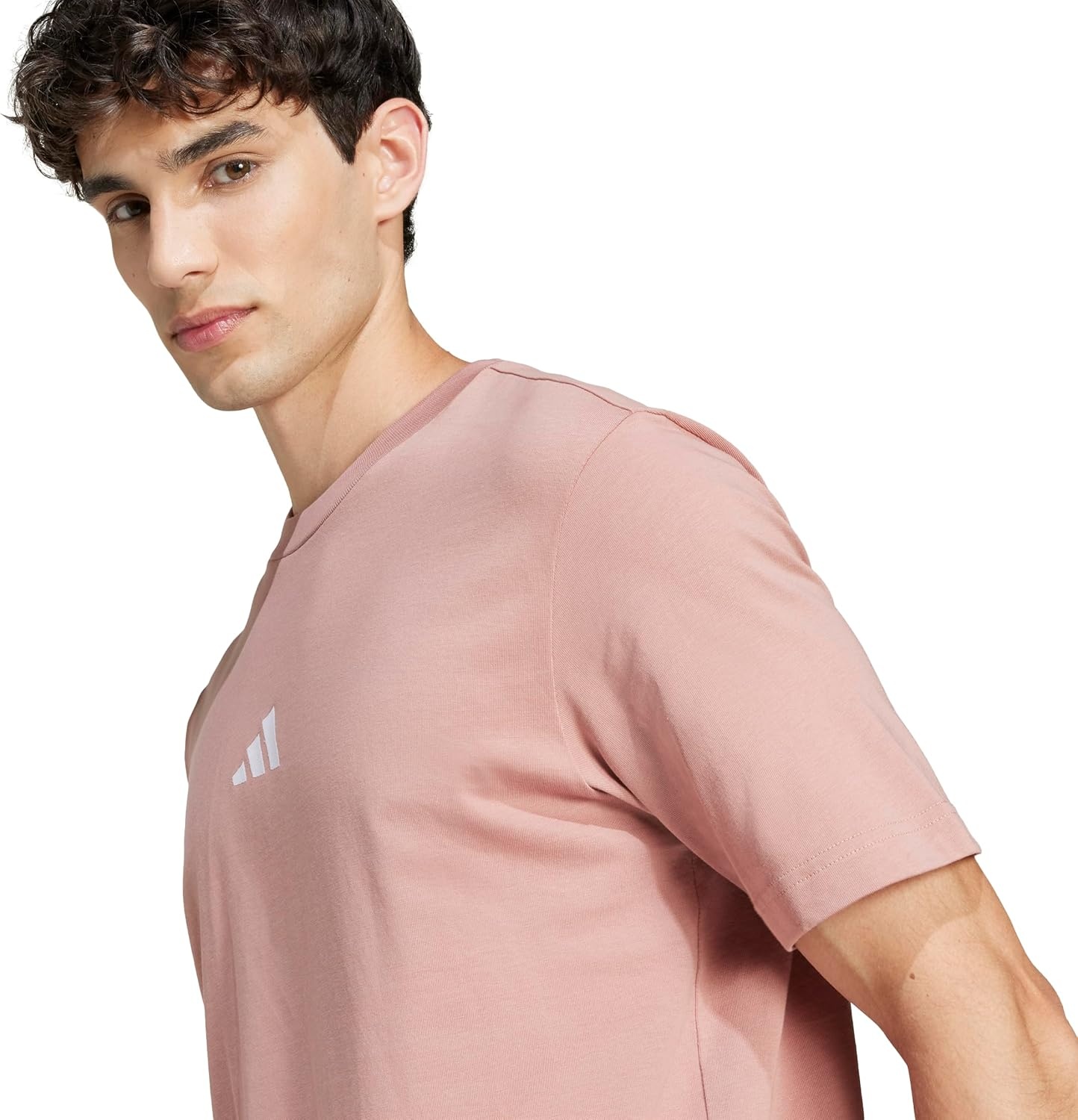 image:imageadidas Originals Mens Essentials Small Logo Single Jersey TShirtWarm ClayWhite
