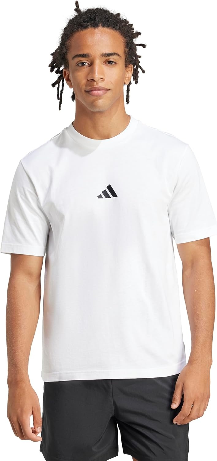 image:imageadidas Originals Mens Essentials Small Logo Single Jersey TShirtWhiteBlack