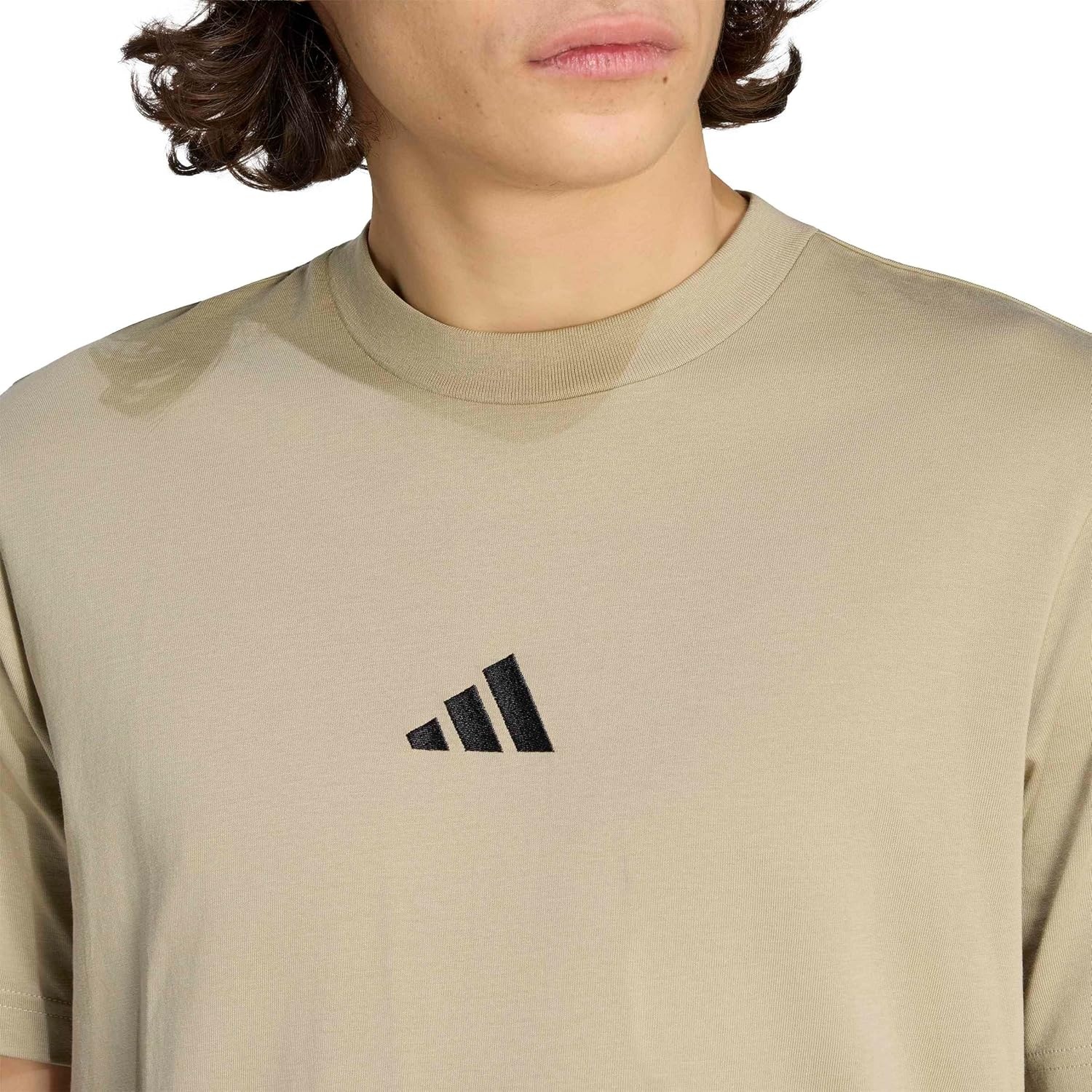 image:imageadidas Originals Mens Essentials Small Logo Single Jersey TShirtWonder CargoBlack