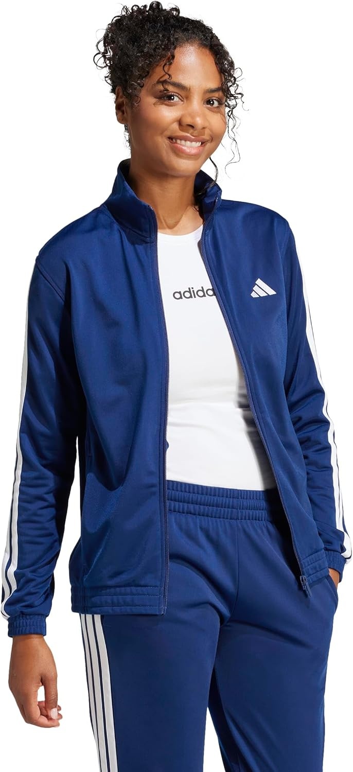 image:imageadidas Originals Womens Tricot 3Stripes Track Top SweatshirtDark BlueWhite