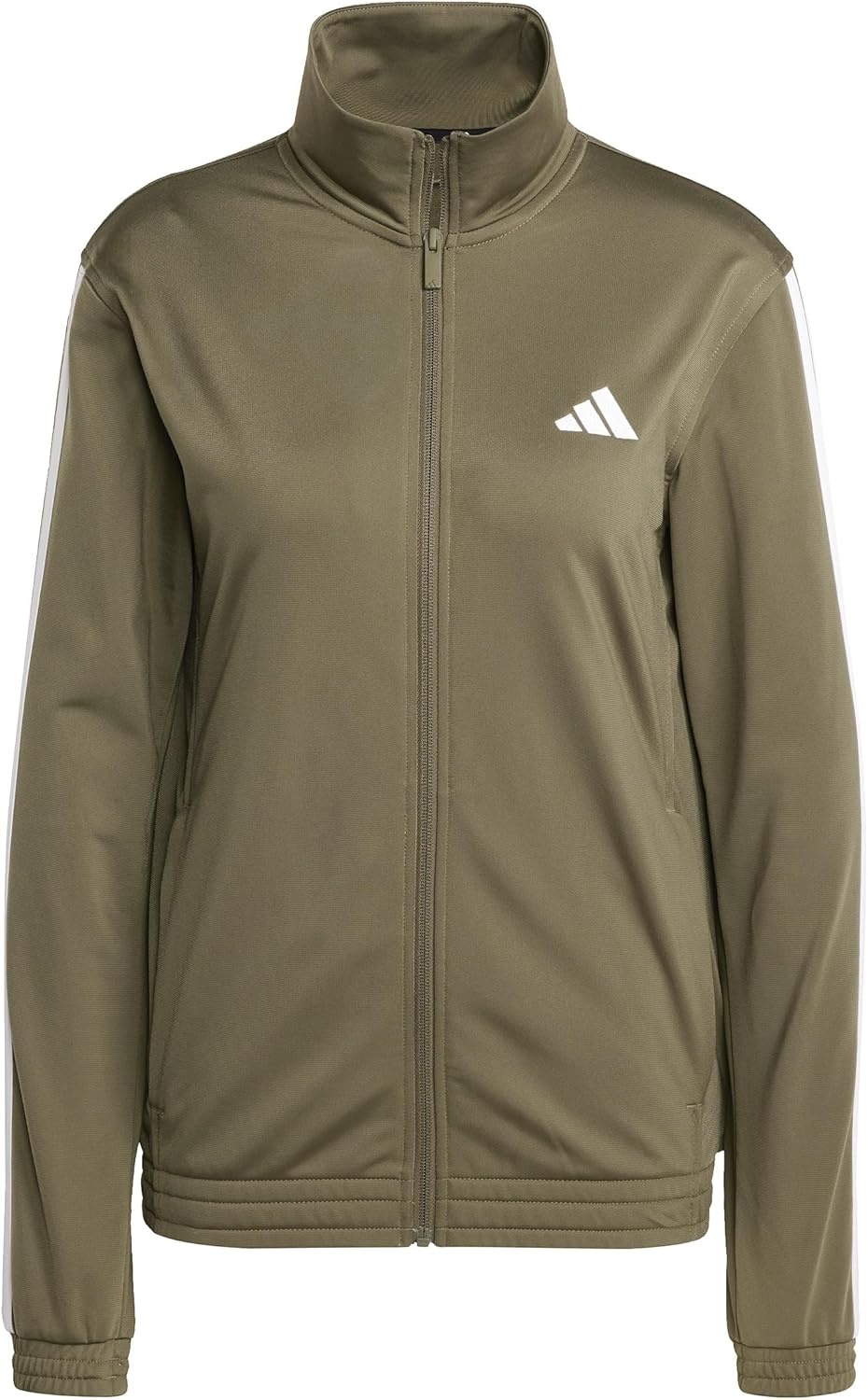 image:imageadidas Originals Womens Tricot 3Stripes Track Top SweatshirtOlive StrataWhite