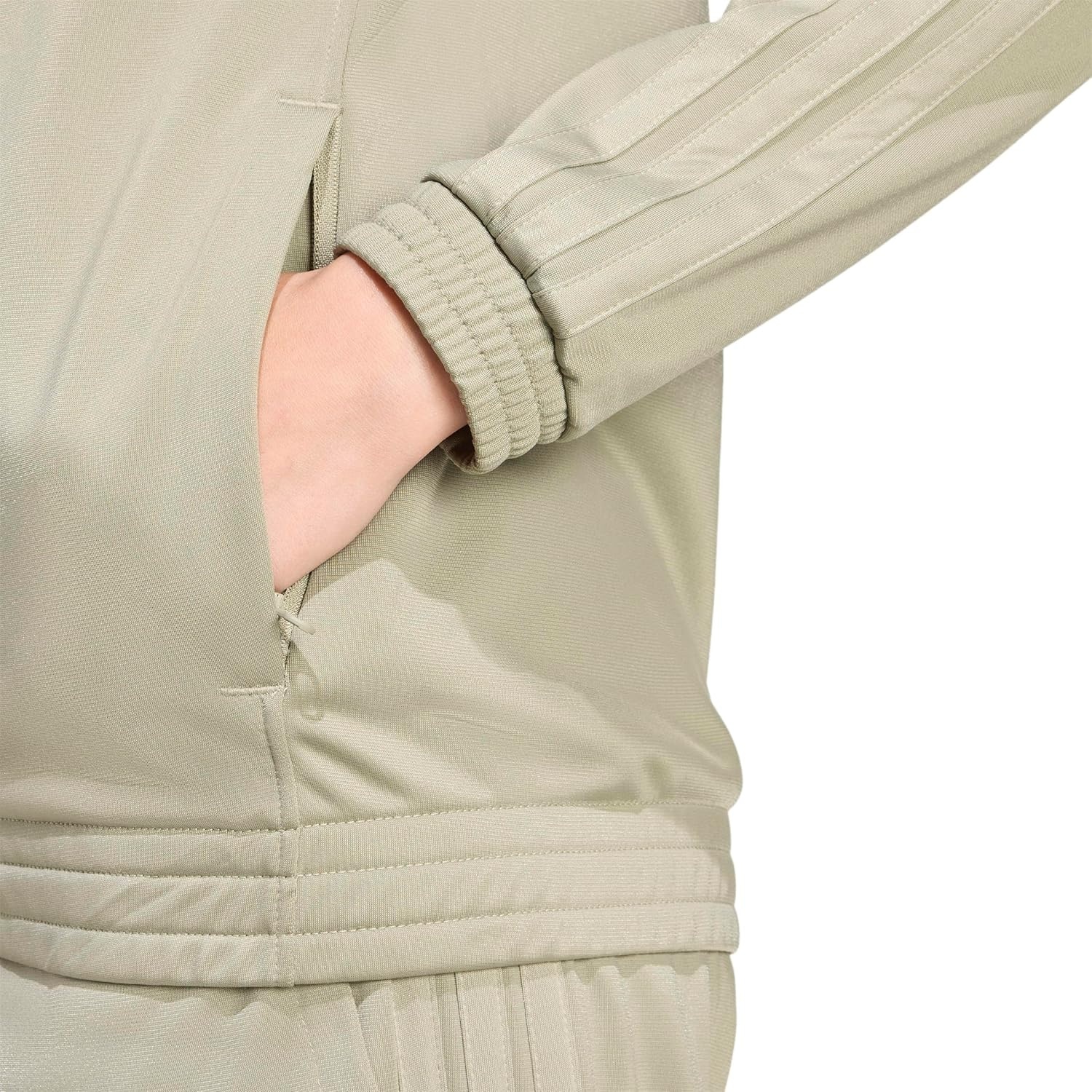image:imageadidas Originals Womens Tricot 3Stripes Track Top SweatshirtSilver Pebble