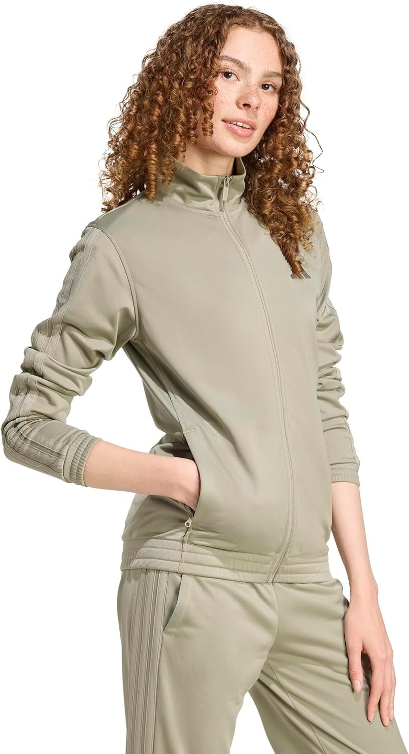 image:imageadidas Originals Womens Tricot 3Stripes Track Top SweatshirtSilver Pebble