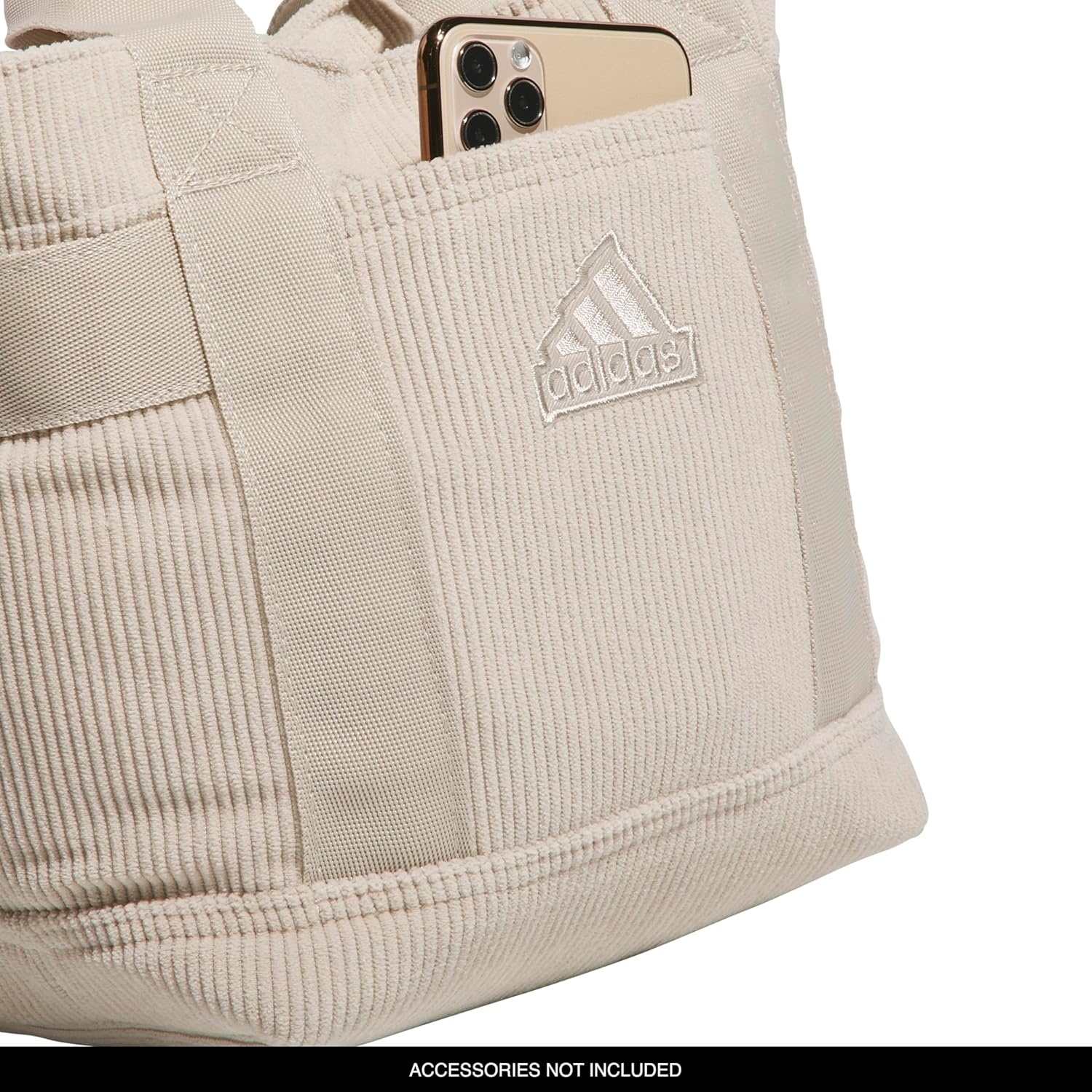 image:imageadidas Small Tote Mini Bag for Women and MenCorduroyWonder Beige