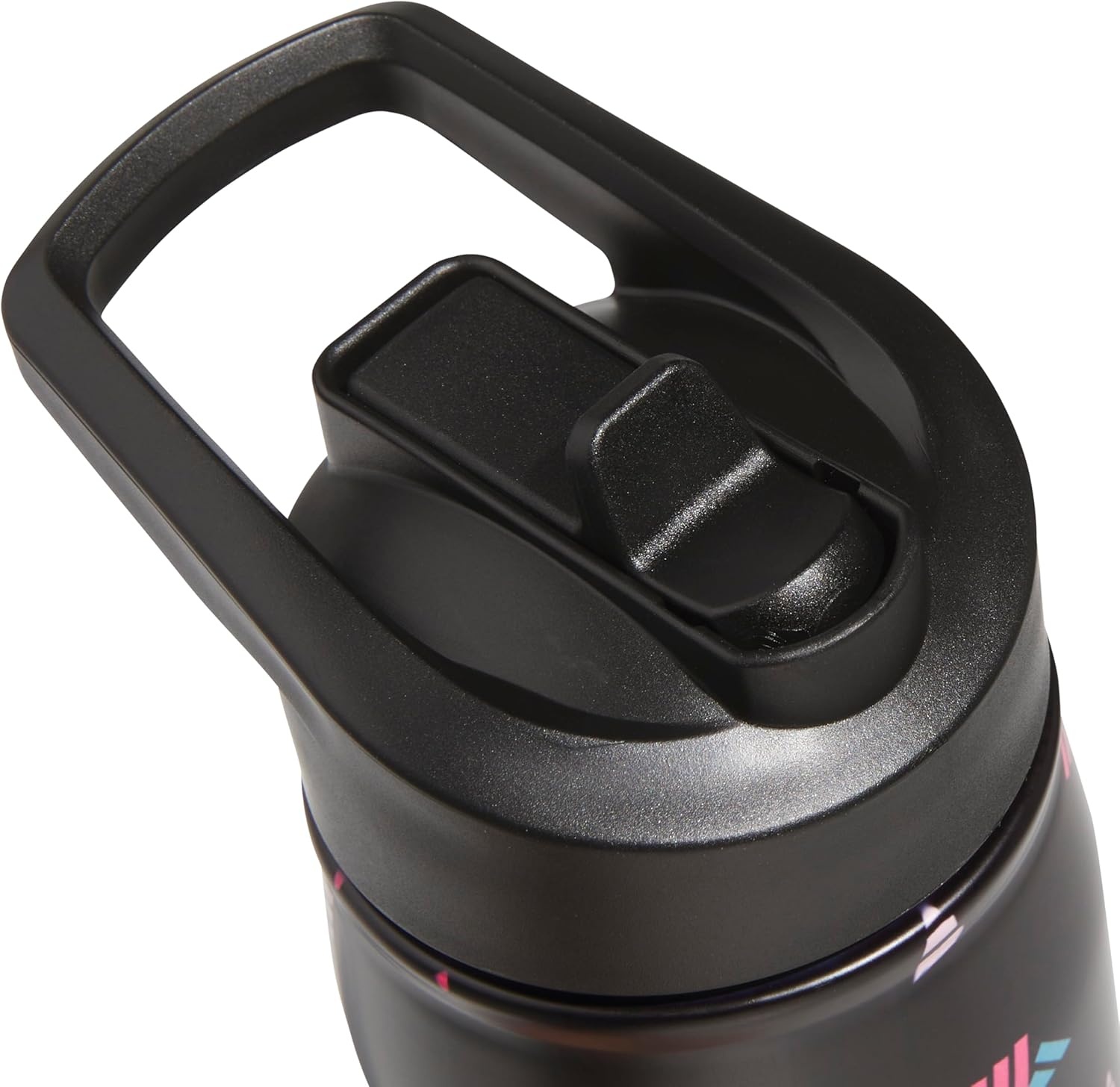 image:imageadidas Stainless Steel Metal Water Bottle 20 oz 600 mL Straw Lid3 Bar Toss Blackclear PinkBlackClear Pink
