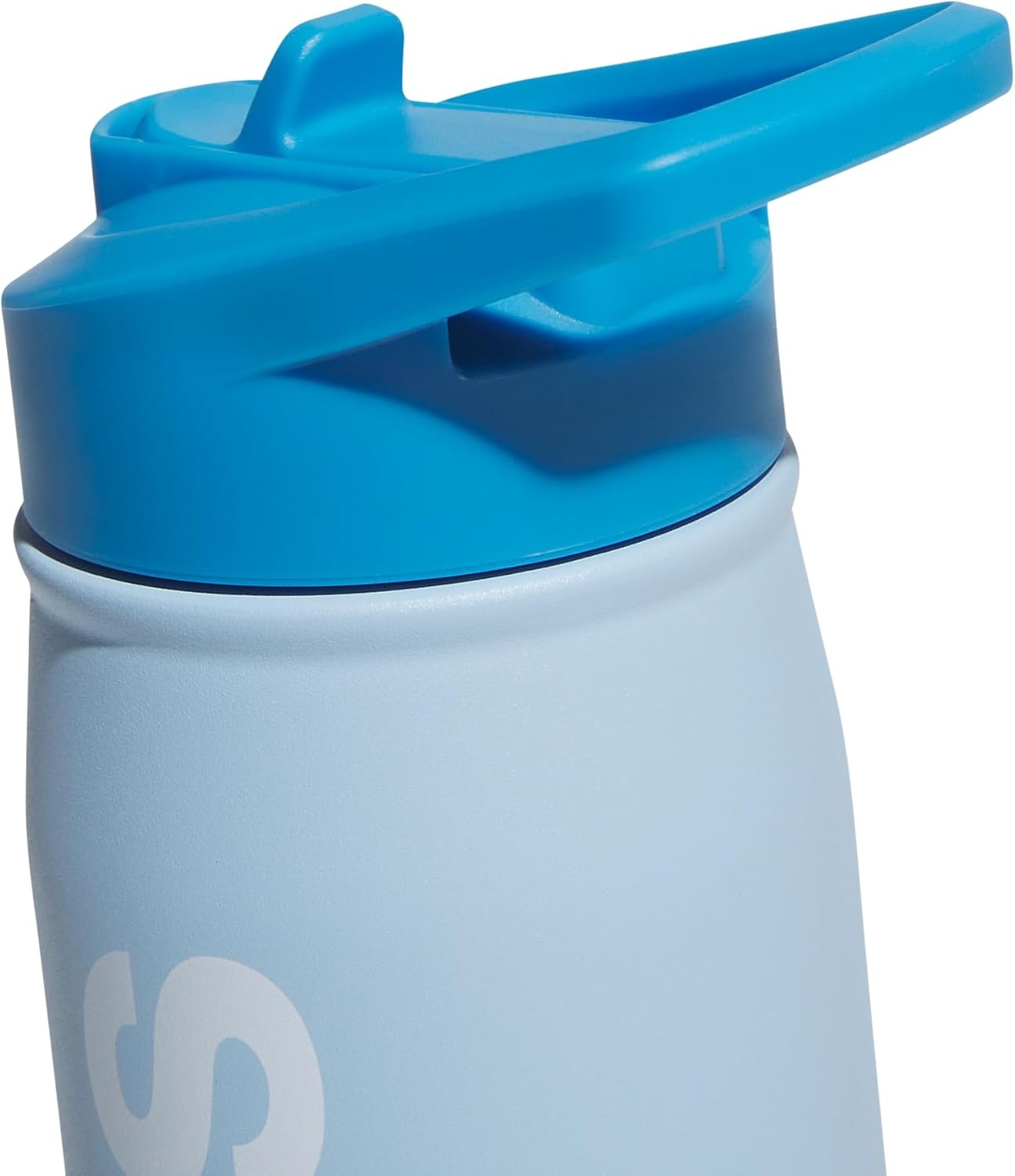 image:imageadidas Stainless Steel Metal Water Bottle 20 oz 600 mL Straw LidClear Sky BluePulse BlueWhite