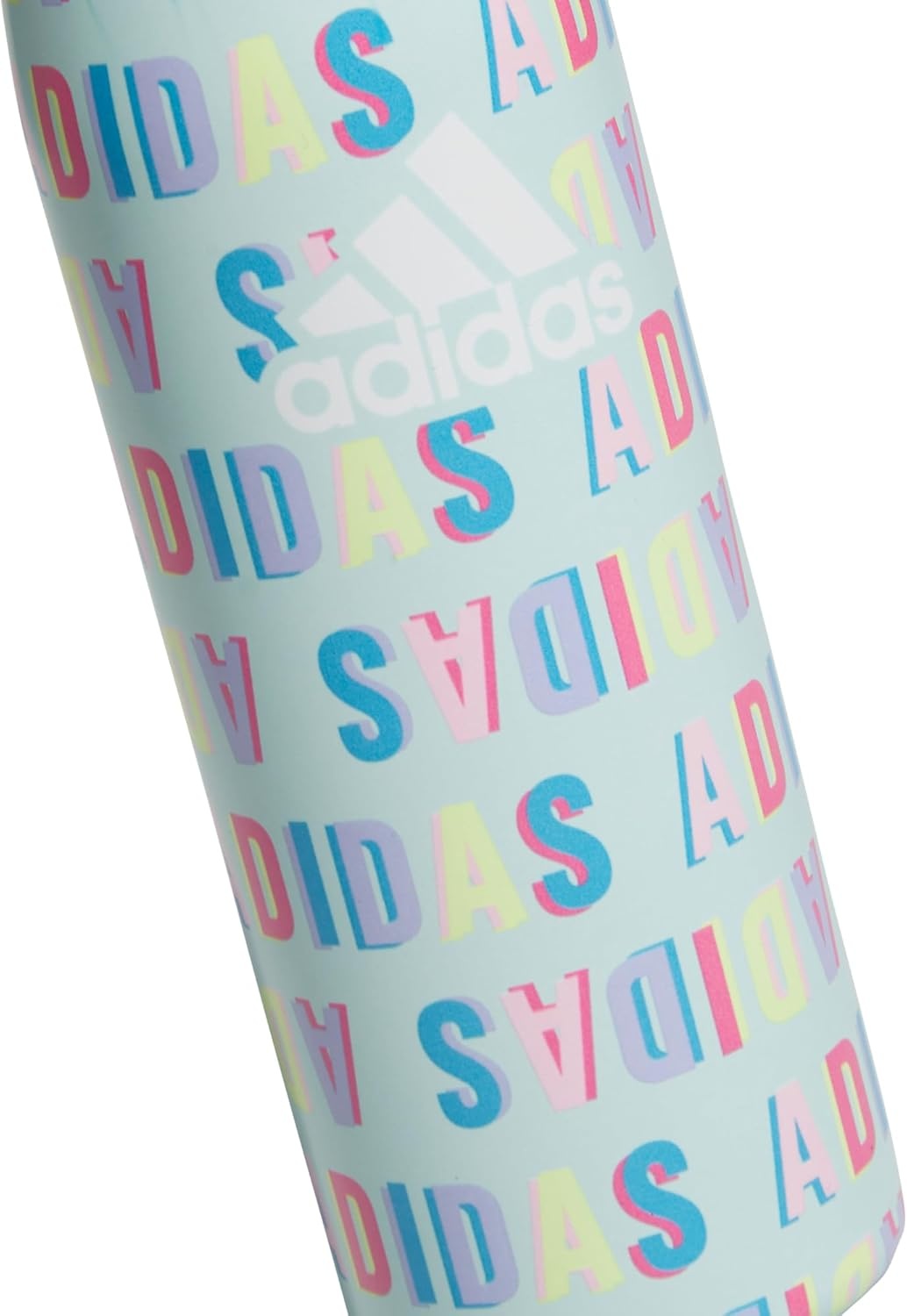 image:imageadidas Stainless Steel Metal Water Bottle 20 oz 600 mL Straw LidHall Pass Semi Flash AquaPink SparkWhite