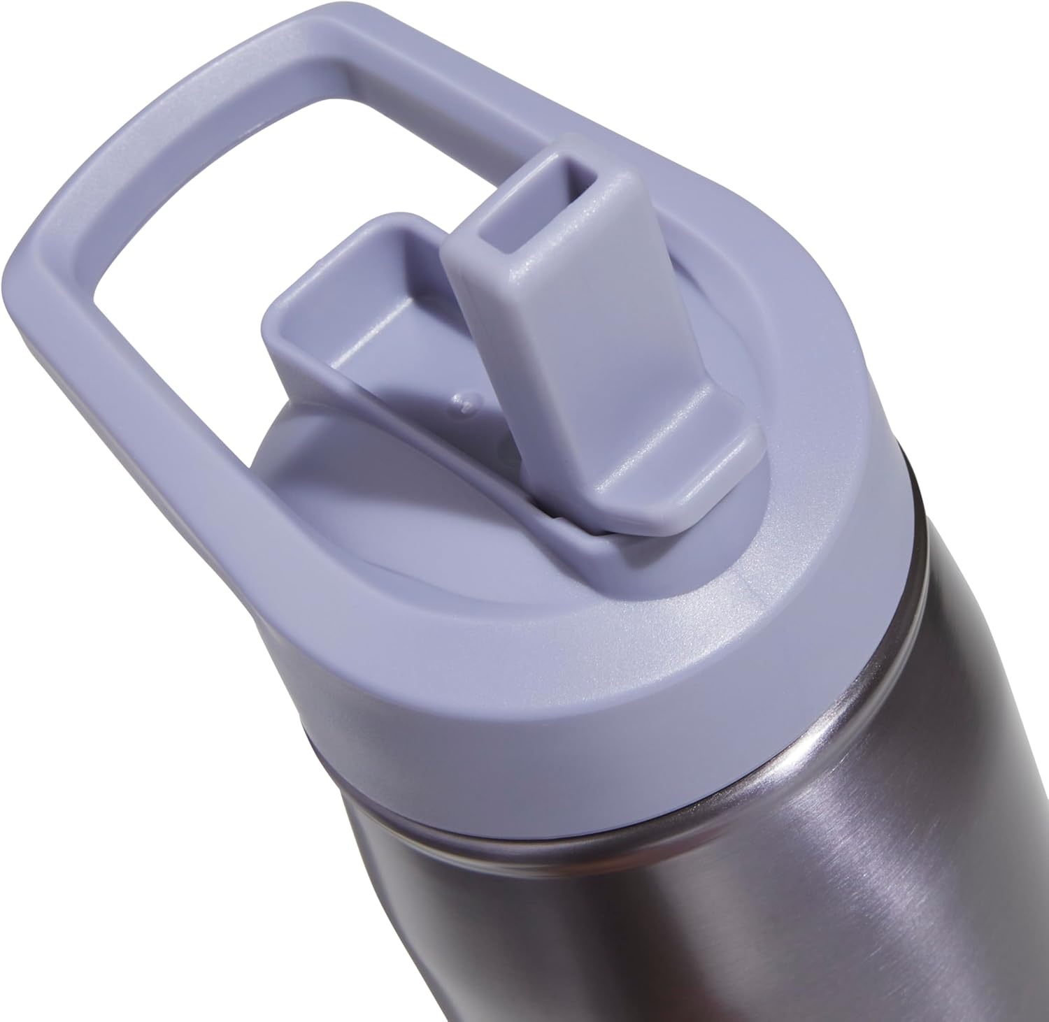 image:imageadidas Stainless Steel Metal Water Bottle 20 oz 600 mL Straw LidPreloved VioletSilver Violet Purple