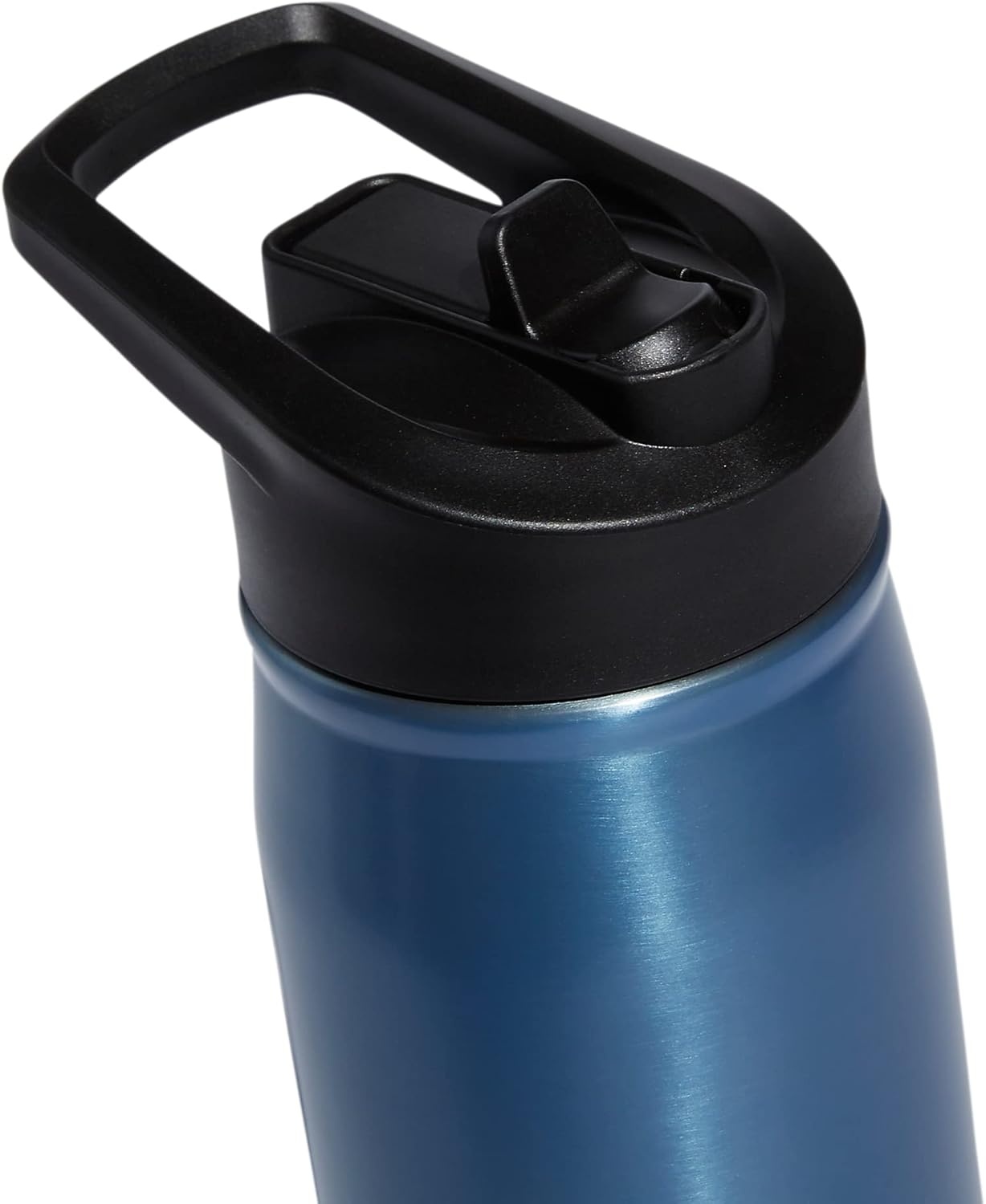 image:imageadidas Stainless Steel Metal Water Bottle 20 oz 600 mL Straw LidPulse BlueBlackAlmost Blue