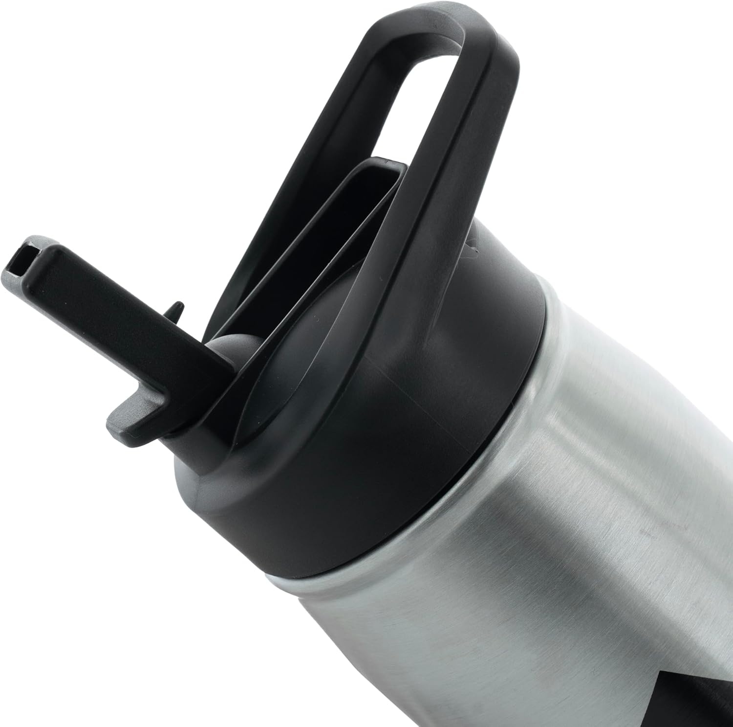 image:imageadidas Stainless Steel Metal Water Bottle 20 oz 600 mL Straw LidStainless SteelBlack2