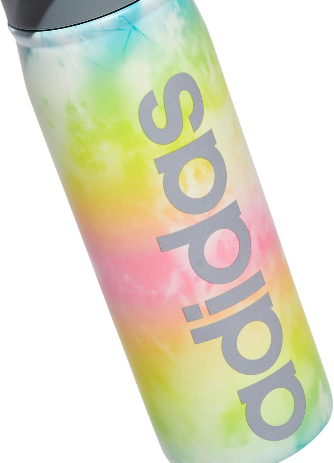 image:imageadidas Stainless Steel Metal Water Bottle 20 oz 600 mL Straw LidStone Wash RainbowGrey