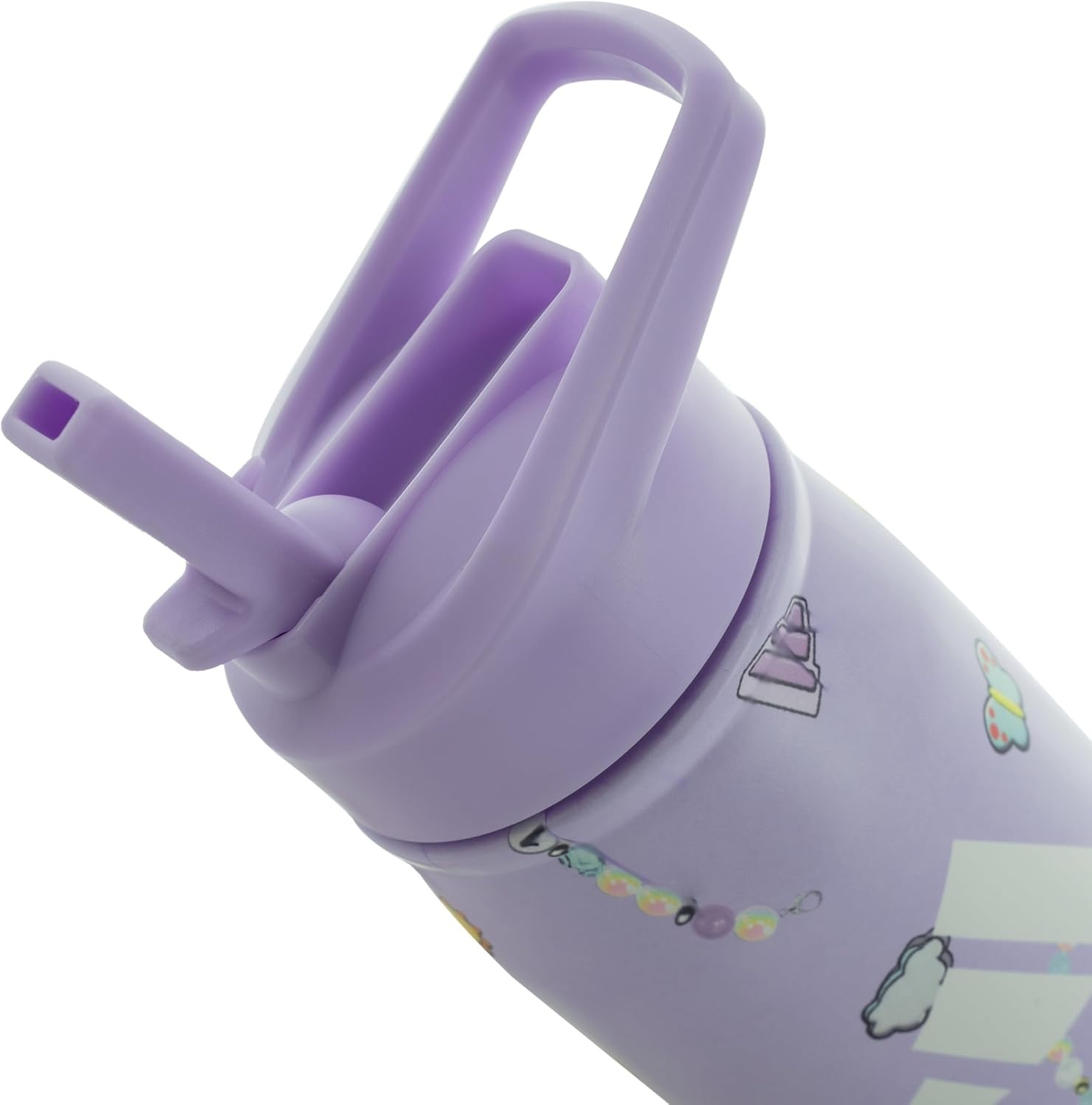 image:imageadidas Stainless Steel Metal Water Bottle 20 oz 600 mL Straw LidViolet Tone PurpleWhiteViolet Fusion Purple2