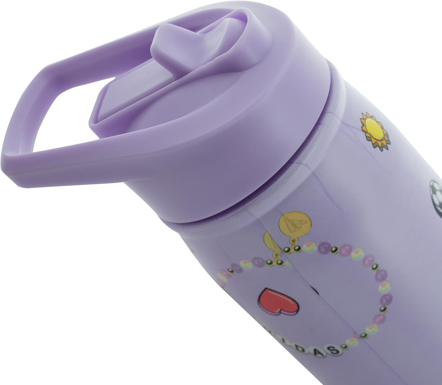 image:imageadidas Stainless Steel Metal Water Bottle 20 oz 600 mL Straw LidViolet Tone PurpleWhiteViolet Fusion Purple2