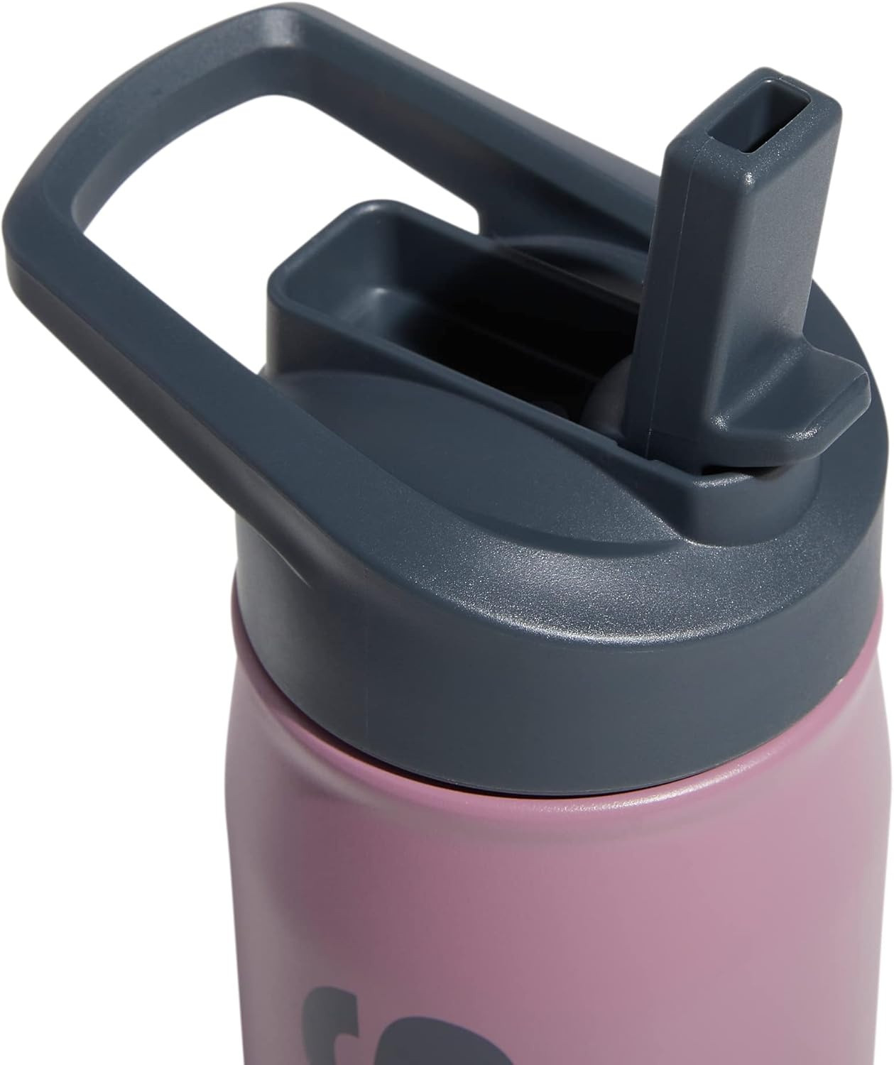 image:imageadidas Stainless Steel Metal Water Bottle 20 oz 600 mL Straw LidWonder Orchid PurpleOnix Grey