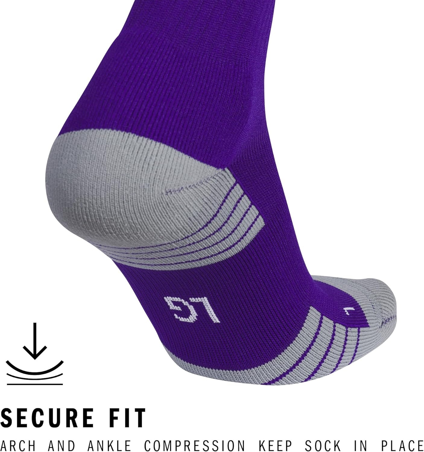 image:imageadidas Team Speed 3 Soccer Socks 1PairCollegiate PurpleWhite20