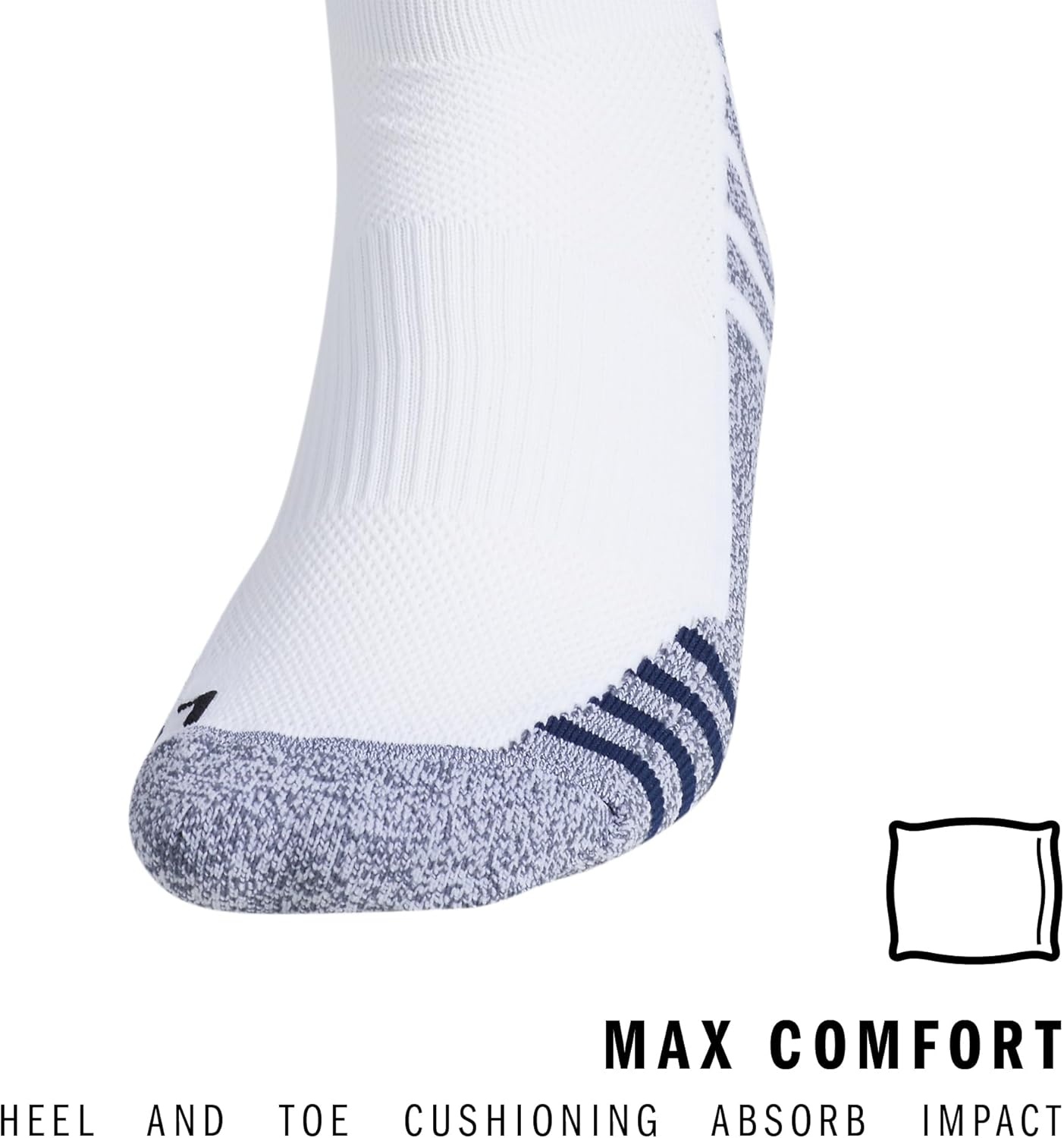 image:imageadidas Team Speed 3 Soccer Socks 1PairWhiteTeam Navy Blue