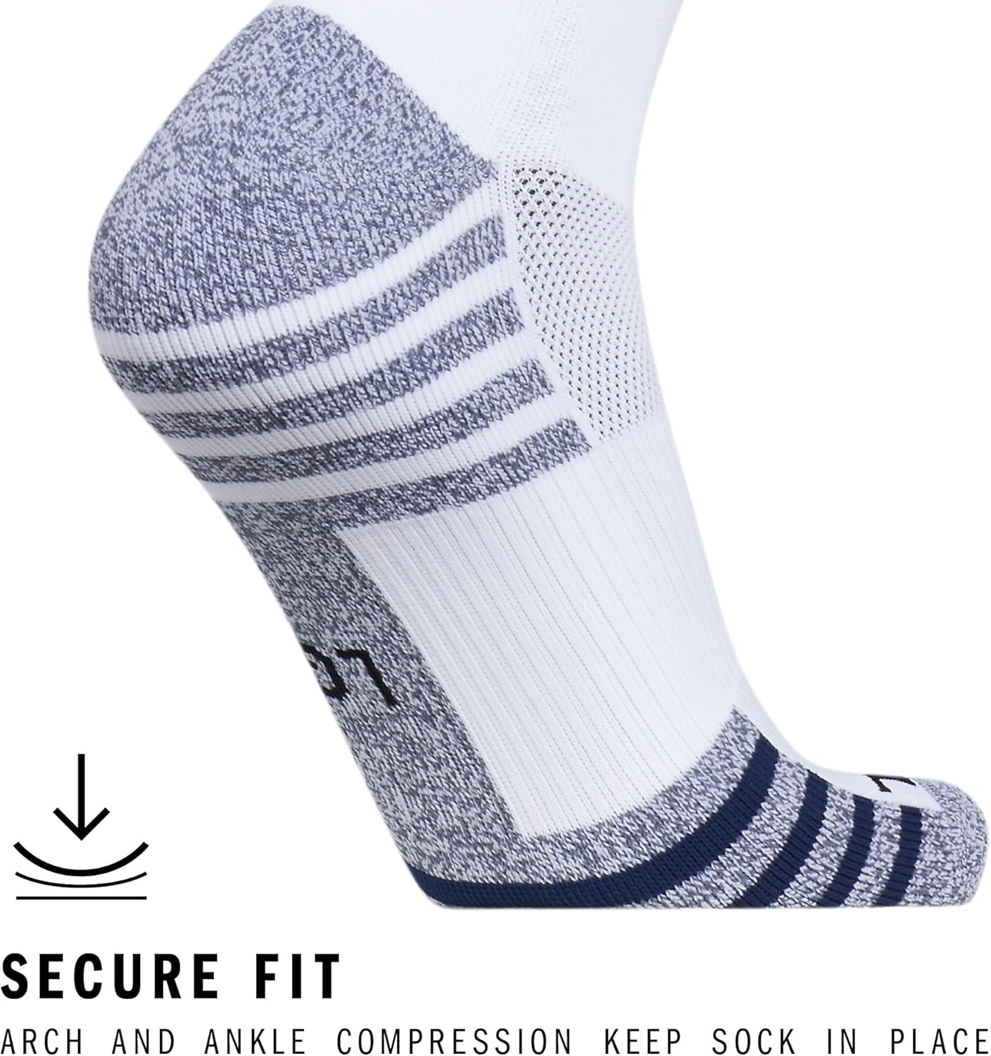 image:imageadidas Team Speed 3 Soccer Socks 1PairWhiteTeam Navy Blue