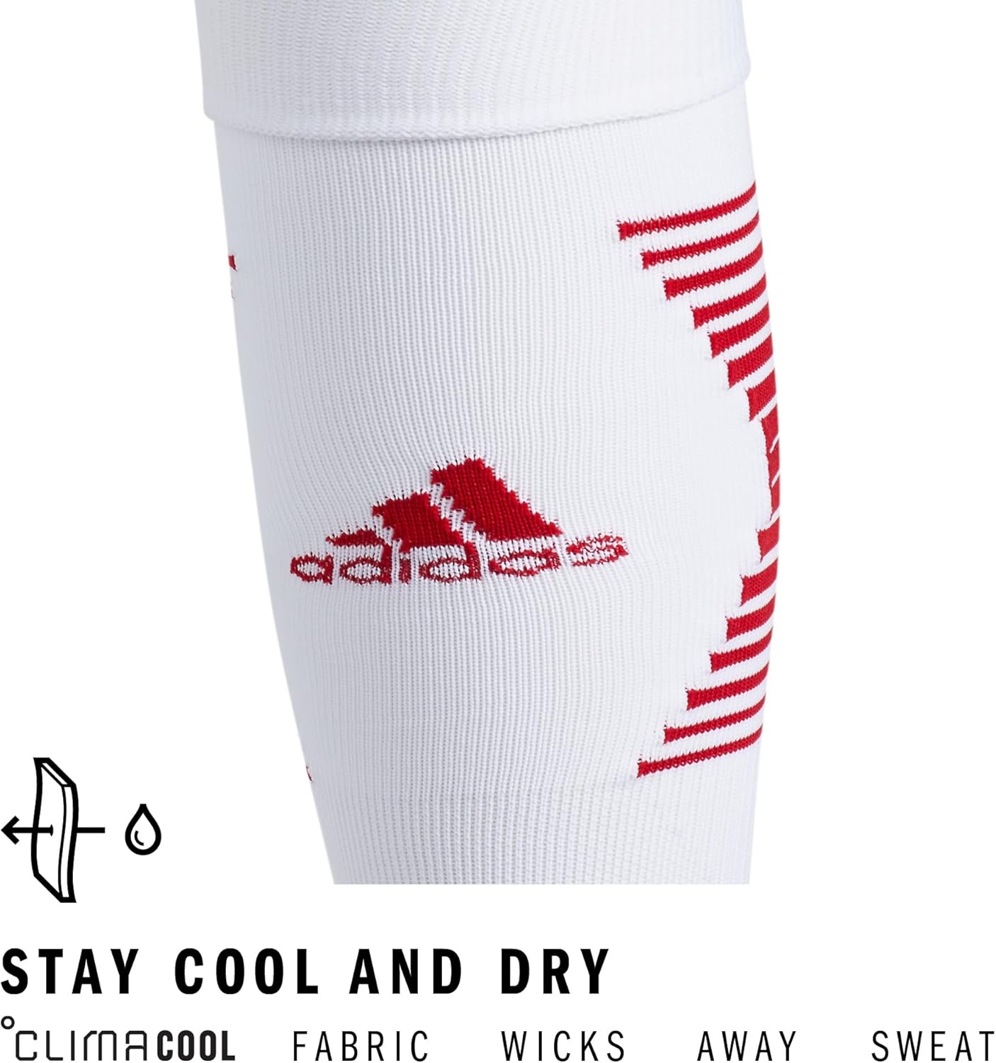 image:imageadidas Team Speed 3 Soccer Socks 1PairWhiteTeam Power Red