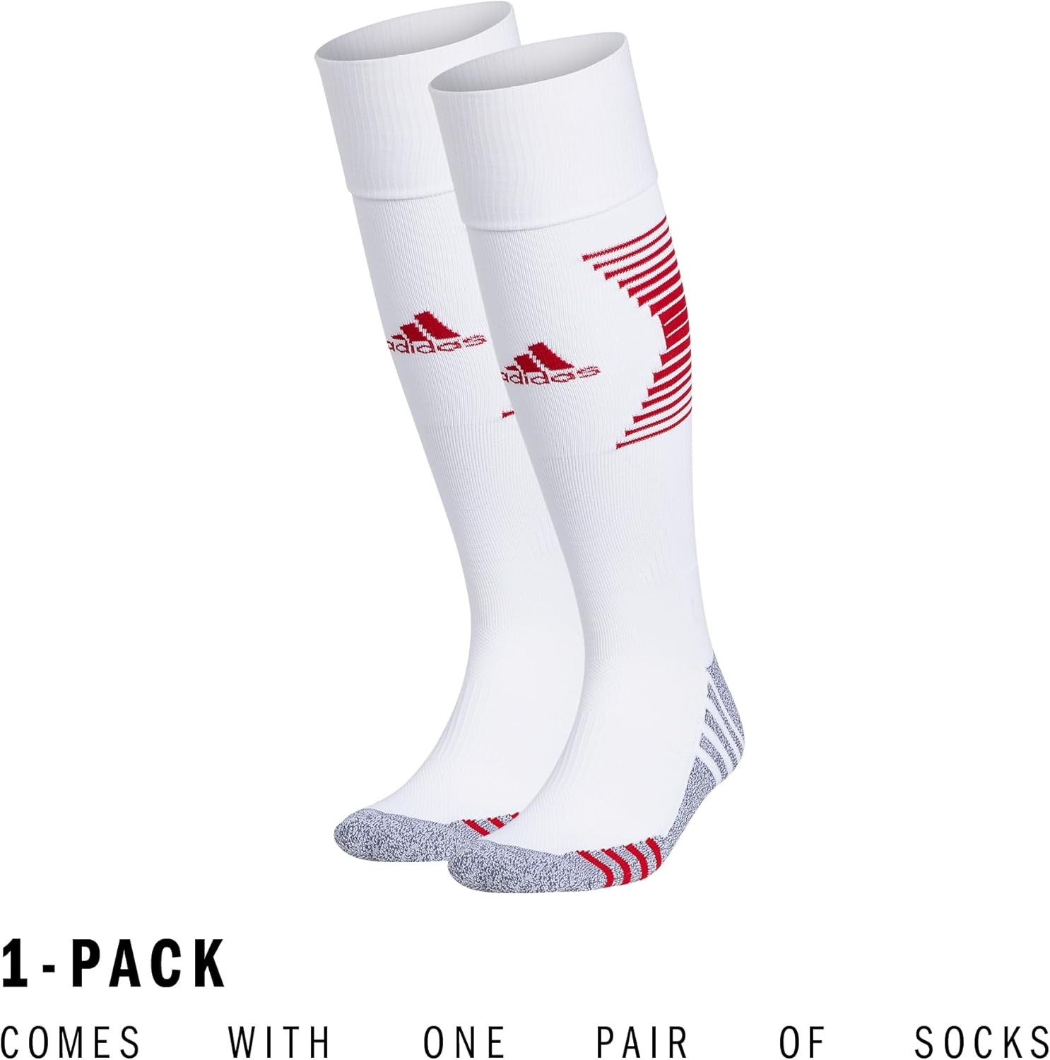image:imageadidas Team Speed 3 Soccer Socks 1PairWhiteTeam Power Red