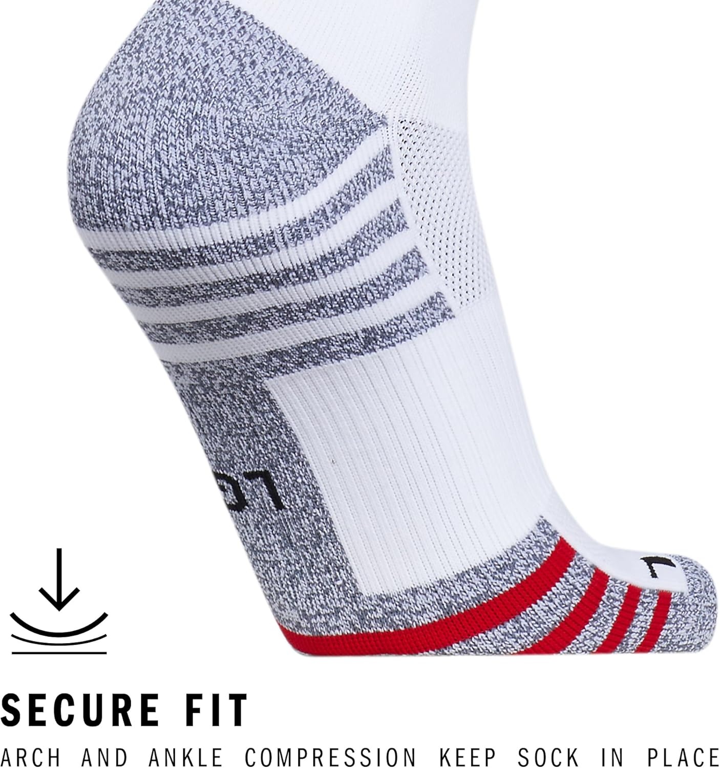 image:imageadidas Team Speed 3 Soccer Socks 1PairWhiteTeam Power Red