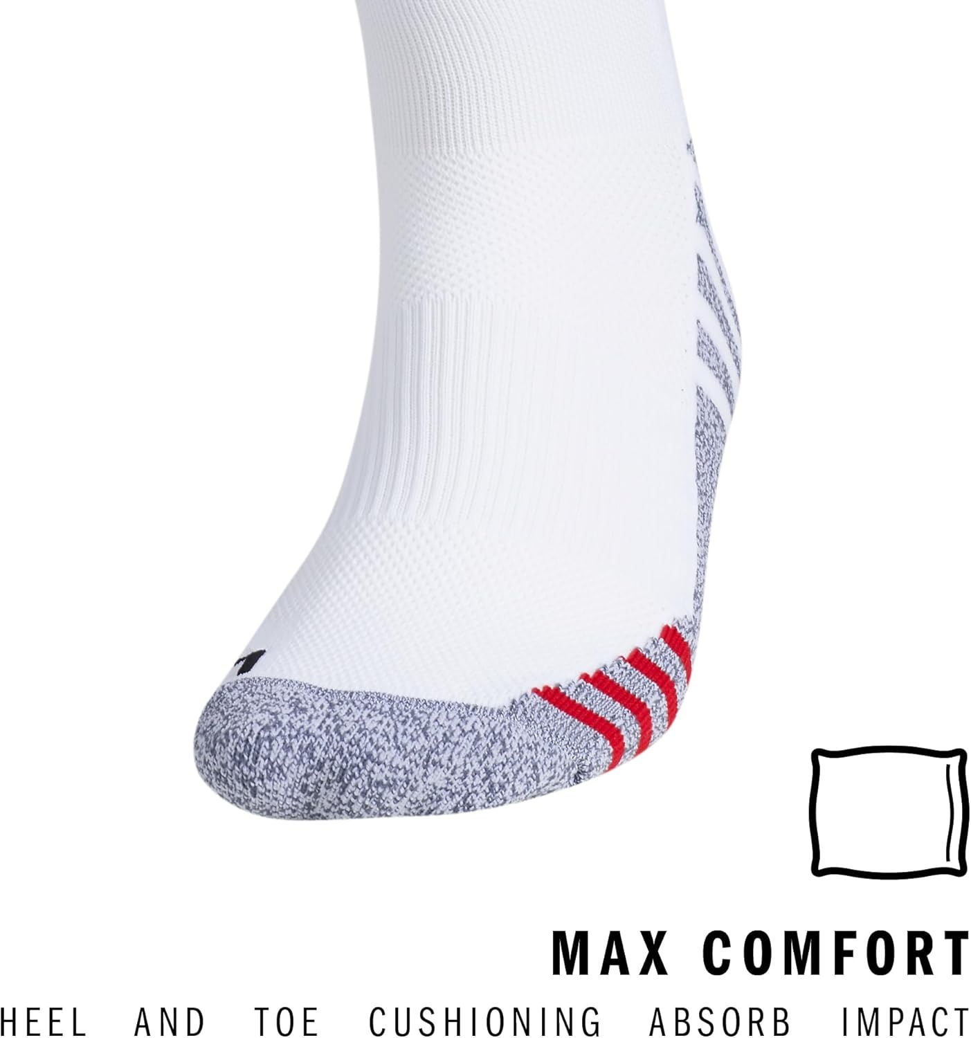 image:imageadidas Team Speed 3 Soccer Socks 1PairWhiteTeam Power Red