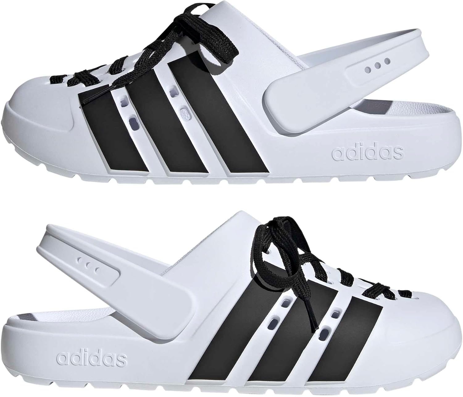 image:imageadidas Unisex Adult Adilette Clog 20 ClogsWhiteBlackGold Metallic