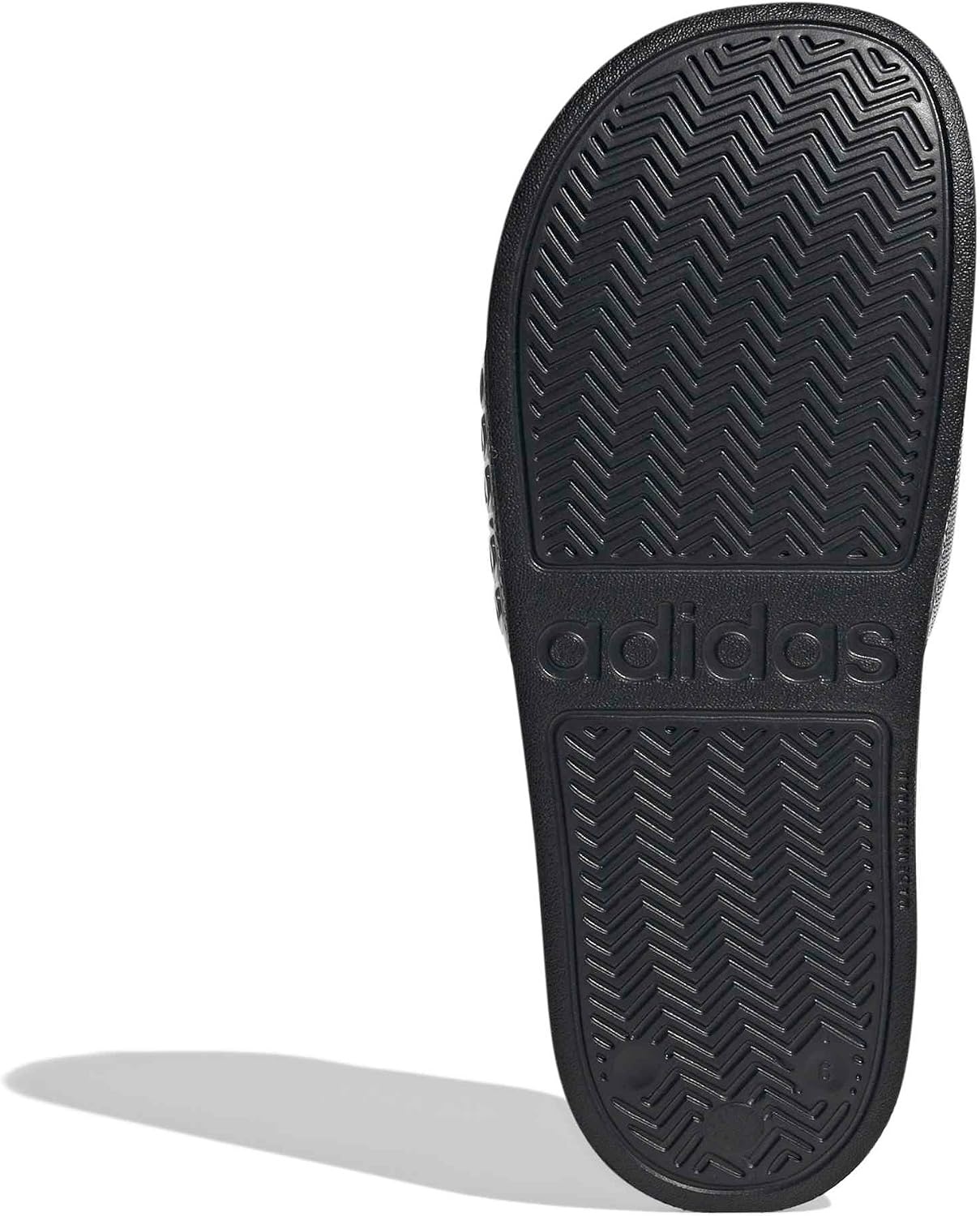 image:imageadidas Unisex Adult Adilette Shower Slide SandalBlackSilver MetallicSilver Metallic