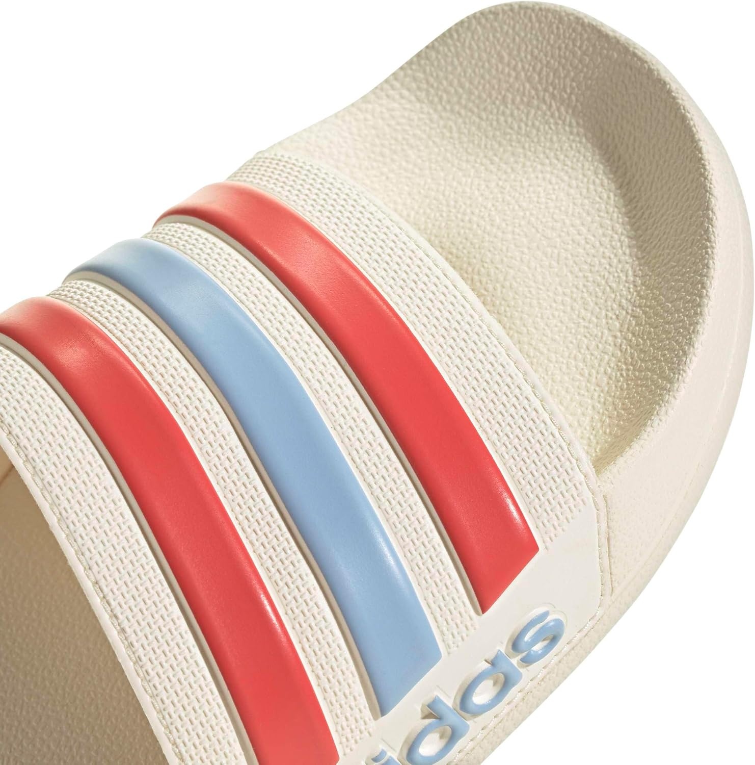 image:imageadidas Unisex Adult Adilette Shower Slide SandalOff WhiteGlow BluePreloved Scarlet