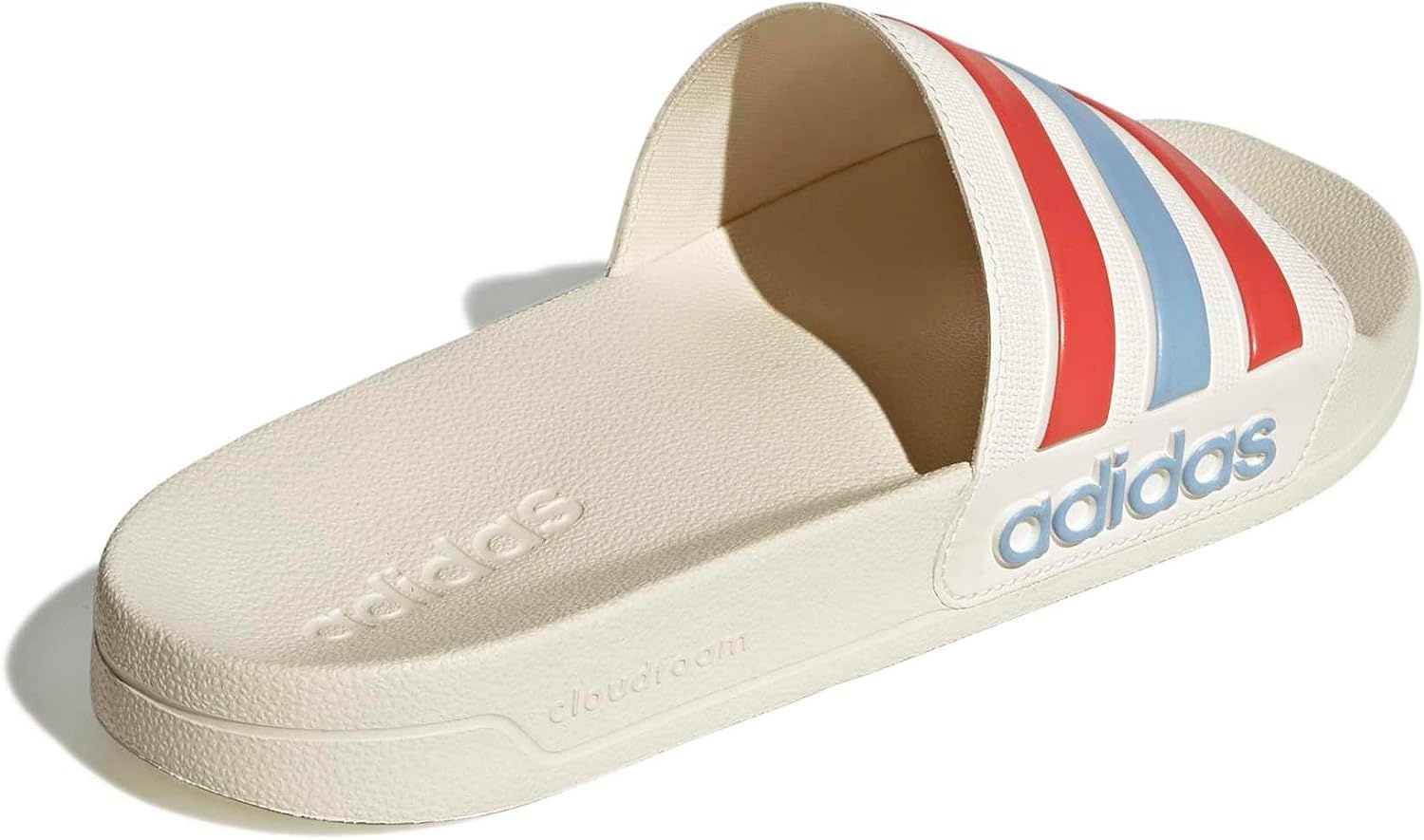 image:imageadidas Unisex Adult Adilette Shower Slide SandalOff WhiteGlow BluePreloved Scarlet