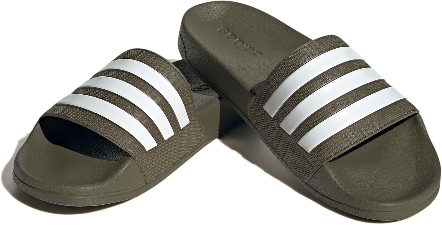 image:imageadidas Unisex Adult Adilette Shower Slide SandalOlive StrataWhiteOlive Strata