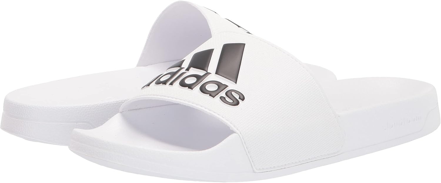 image:imageadidas Unisex Adult Adilette Shower Slide SandalWhiteBlackWhite