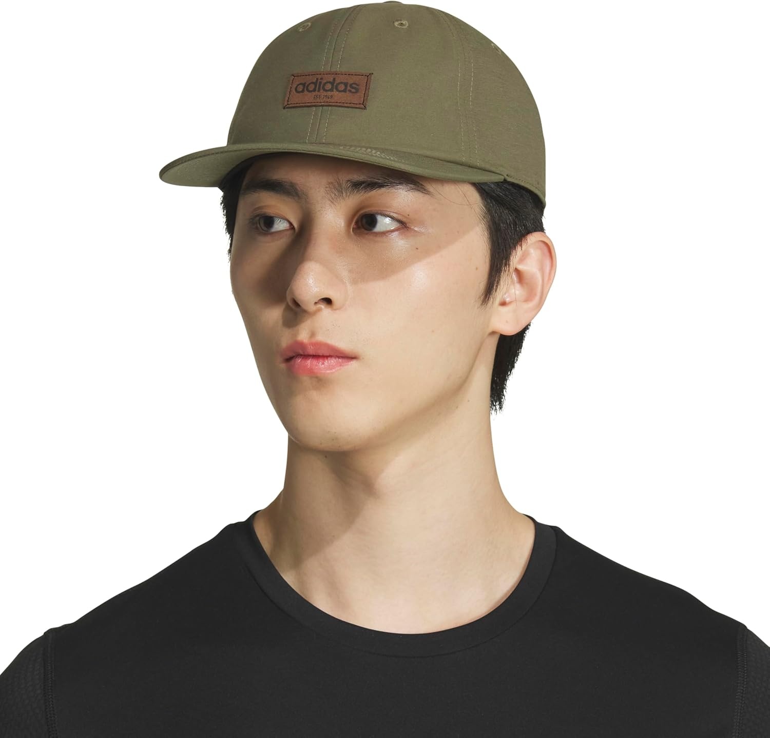 image:imageadidas Unisex Adult Court Hat Relaxed Fit Retro Strapback Baseball CapOlive Strata GreenEarth Strata BrownBlack