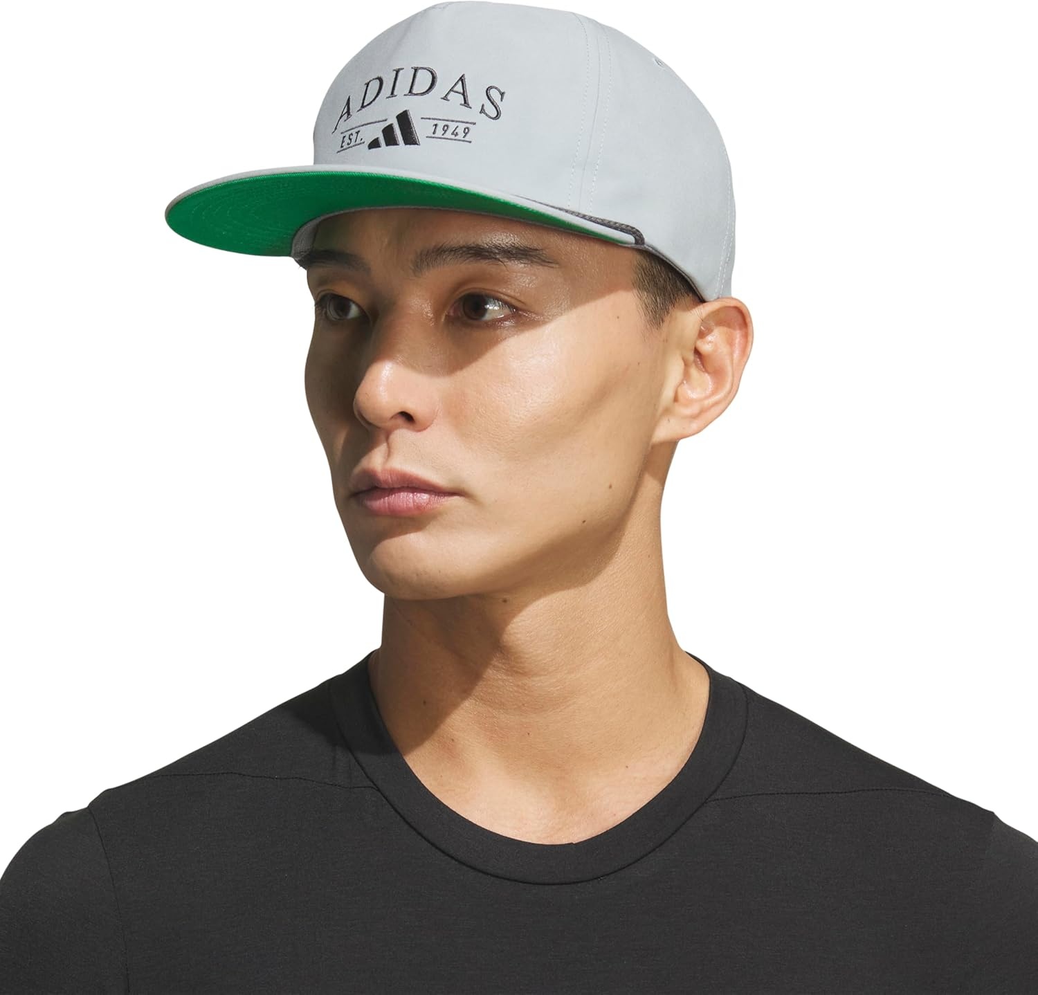 image:imageadidas Unisex Adult Foundation Strapback Hat Adjustable Baseball Cap with Classic LogoWonder Sage GreenGrey Six