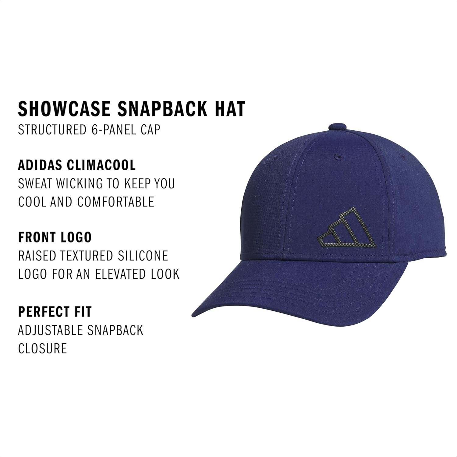 image:imageadidas Unisex Adult Showcase Hat Showcase Adjustable Athletic Sports CapDark BlueBlack