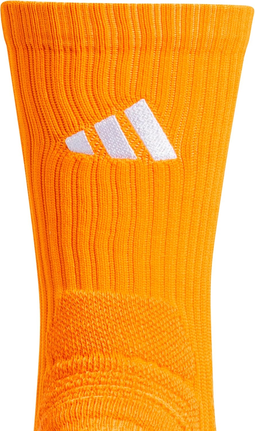 image:imageadidas Unisex Select Basketball Socks 1 PairBright OrangeWhite2Quarter