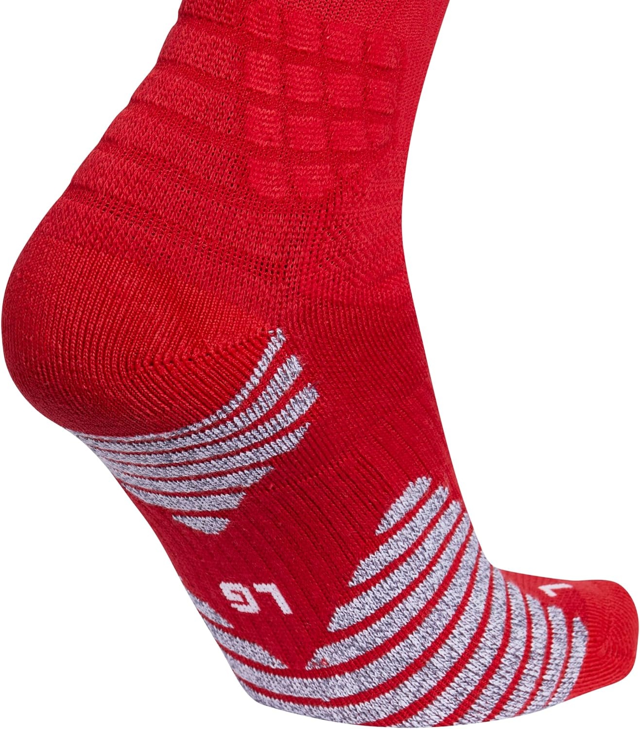 image:imageadidas Unisex Select Basketball Socks 1 PairTeam Power RedWhite1Crew