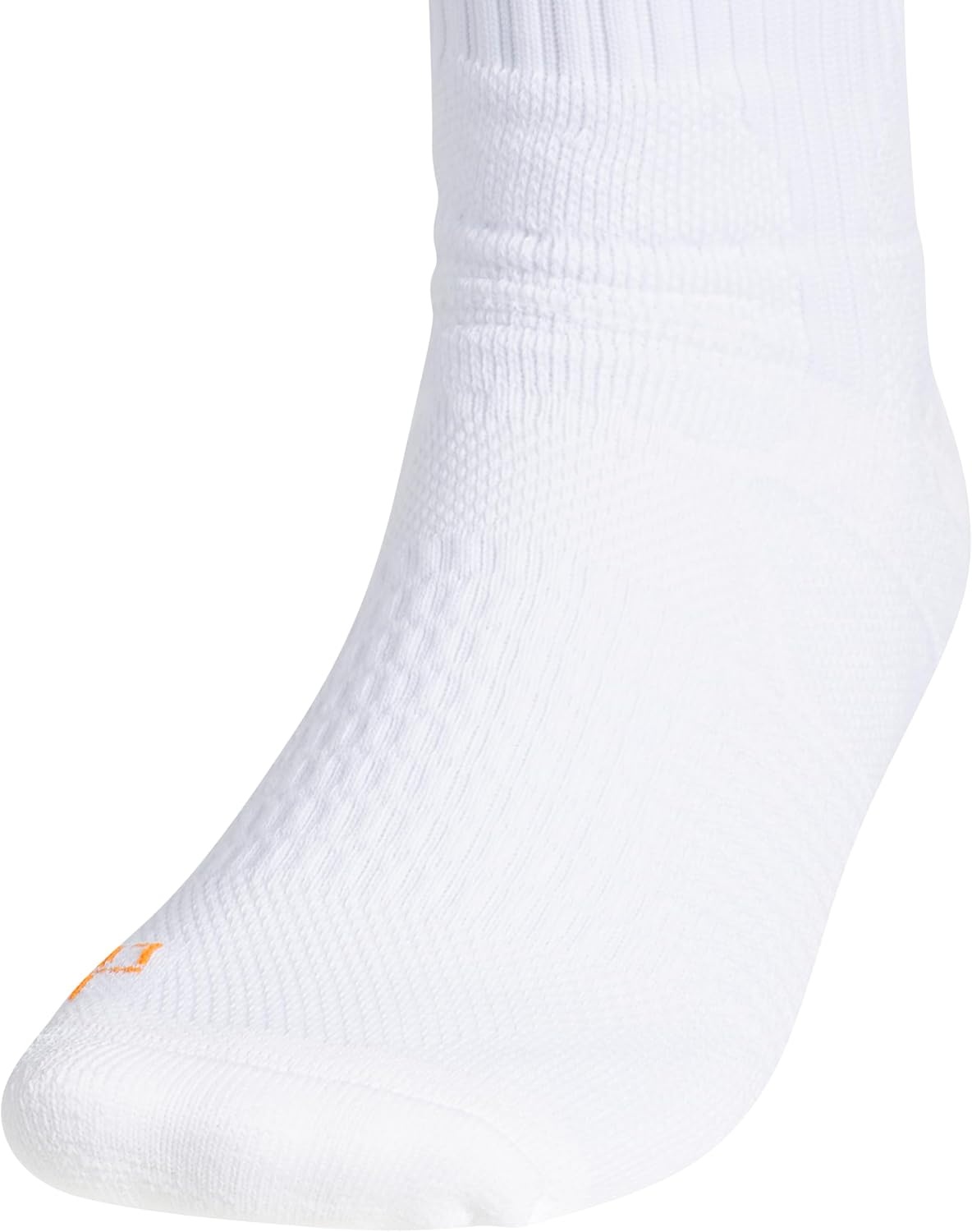 image:imageadidas Unisex Select Basketball Socks 1 PairWhiteBright Orange2Quarter