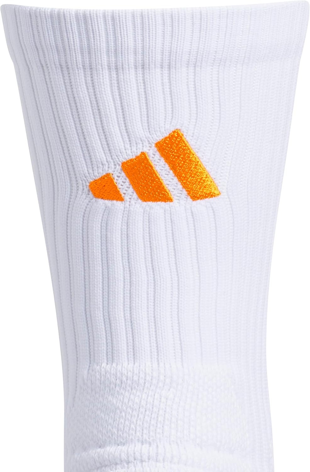 image:imageadidas Unisex Select Basketball Socks 1 PairWhiteBright Orange2Quarter