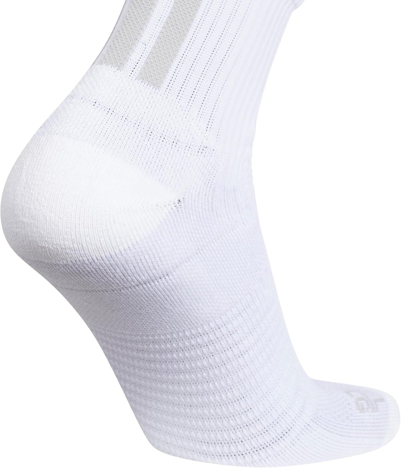 image:imageadidas Unisex Select Basketball Socks 1 PairWhiteClear Onix Grey2Quarter