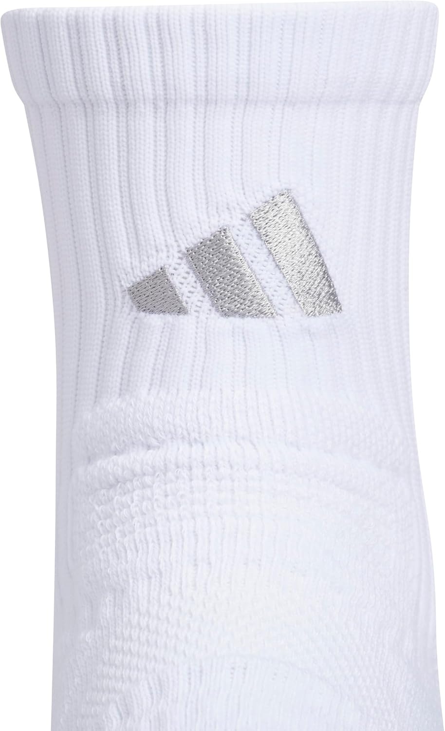 image:imageadidas Unisex Select Basketball Socks 1 PairWhiteClear Onix Grey2Quarter
