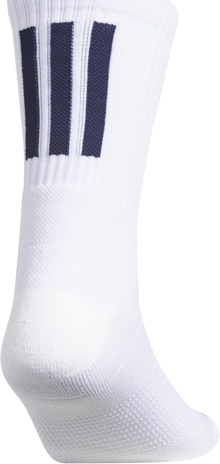 image:imageadidas Unisex Select Basketball Socks 1 PairWhiteTeam Navy Blue 22Quarter