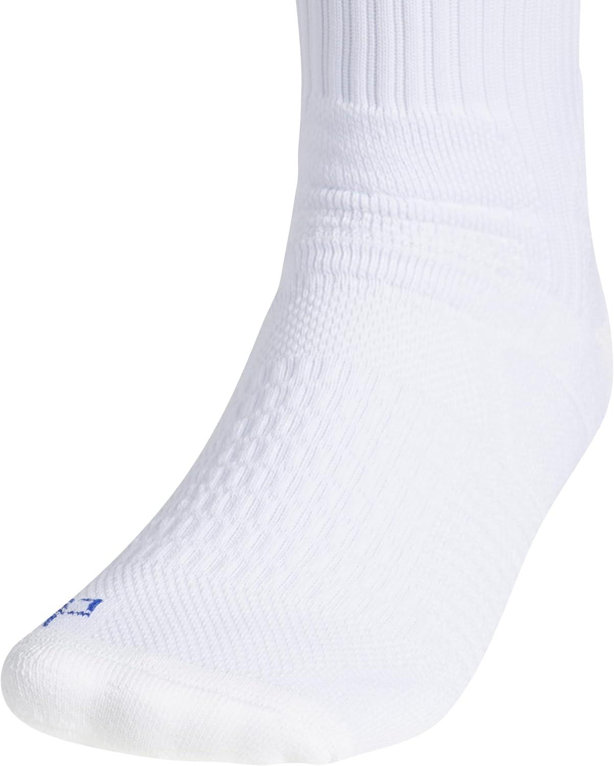 image:imageadidas Unisex Select Basketball Socks 1 PairWhiteTeam Royal Blue2Quarter