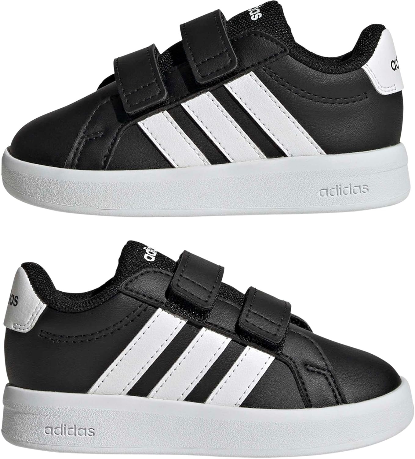 image:imageadidas UnisexBaby Grand Court 30 Hook amp LoopBlackWhiteWhite