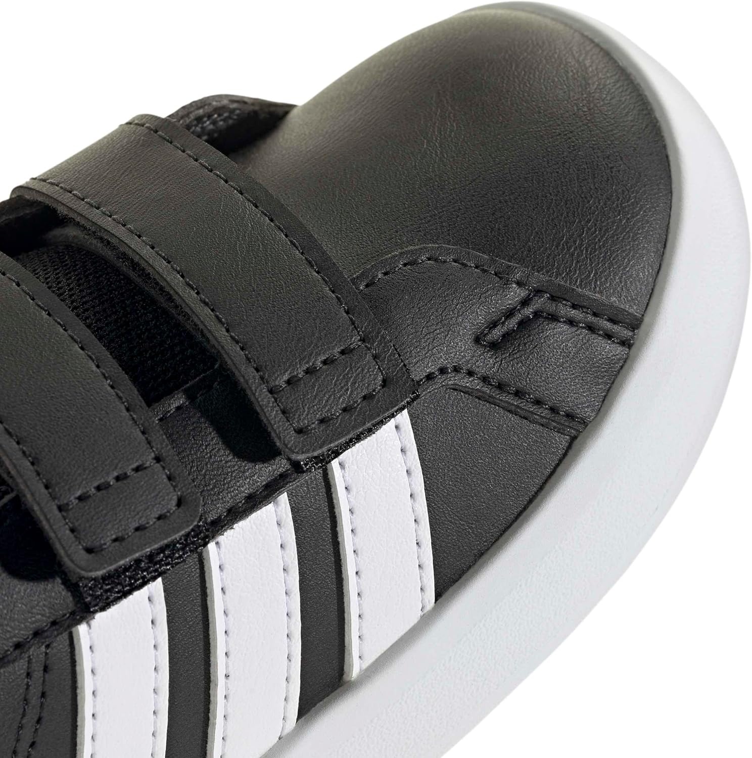 image:imageadidas UnisexBaby Grand Court 30 Hook amp LoopBlackWhiteWhite